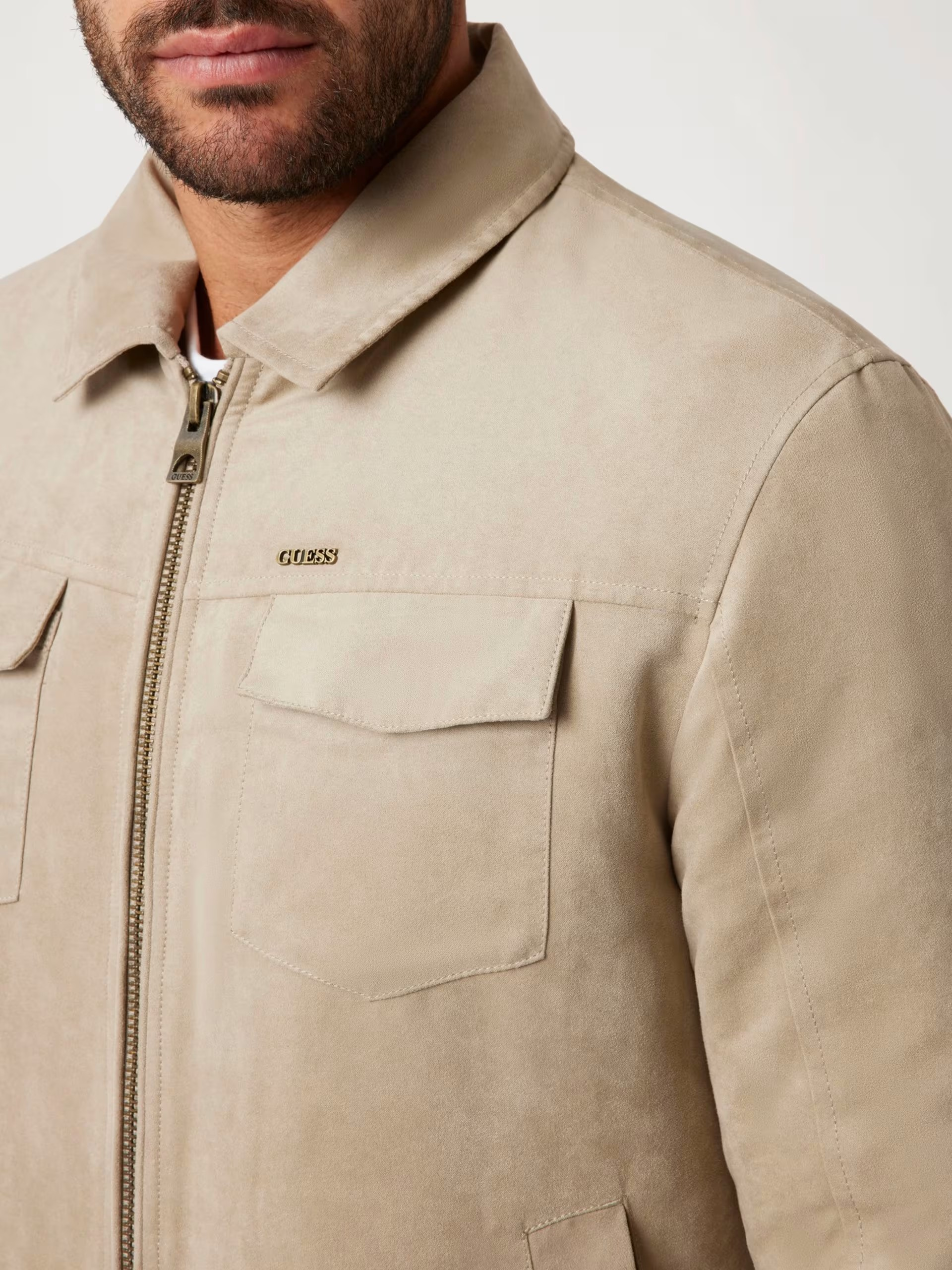 GIACCA GUESS SUEDE TRUCKER