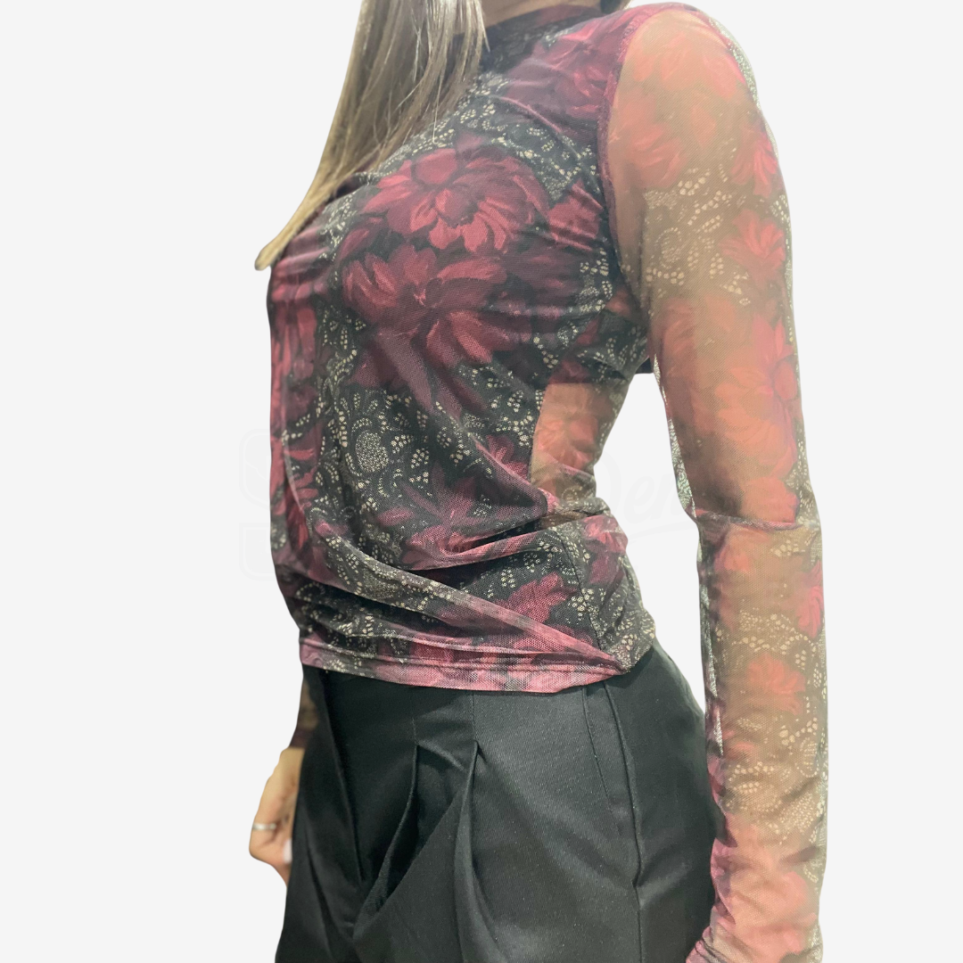 TSHIRT SEM LEN ML LENA TESSUTO VELATO FANTASIA