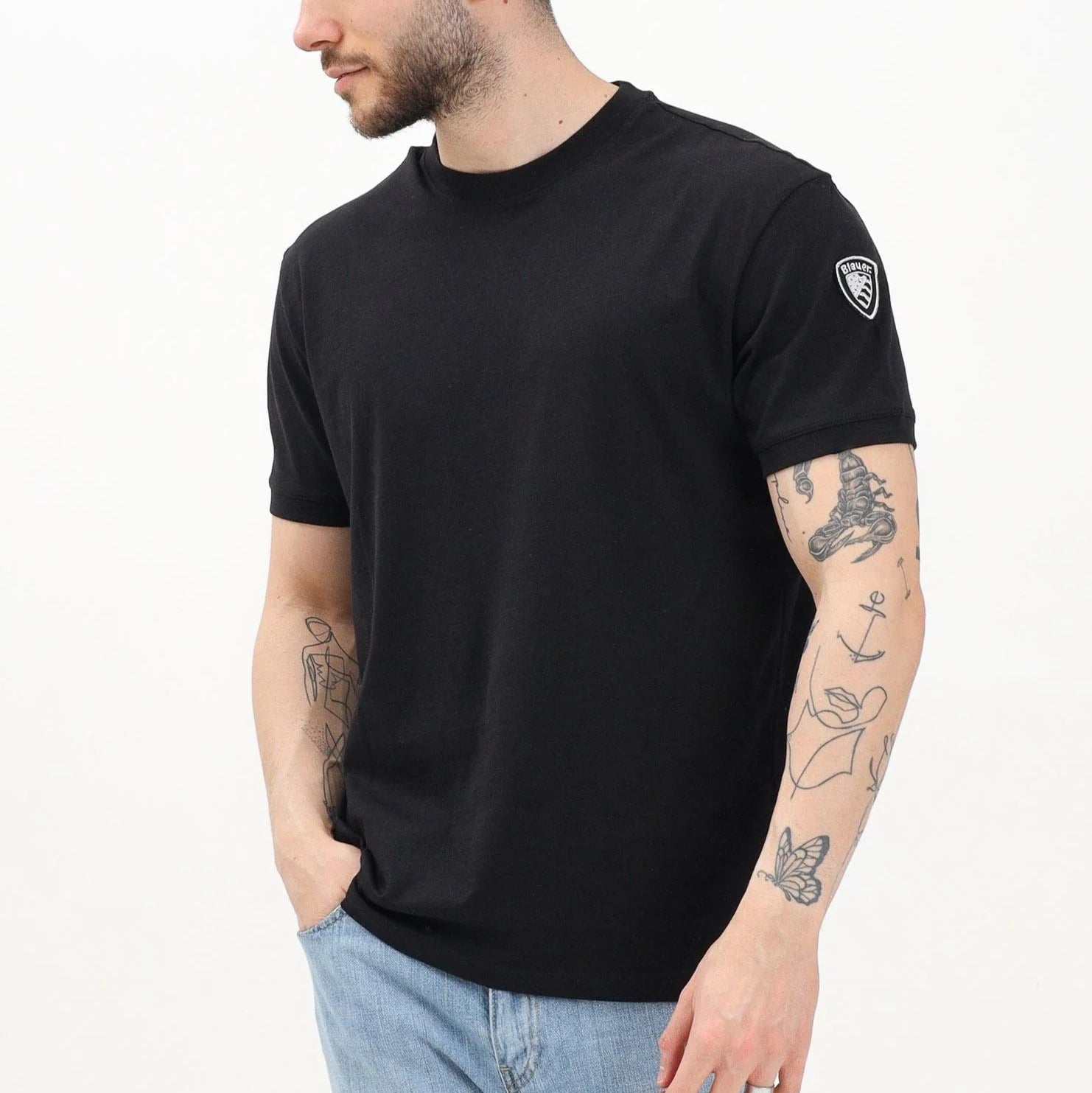 TSHIRT BLAUER ANTONY SCUDO MANICA