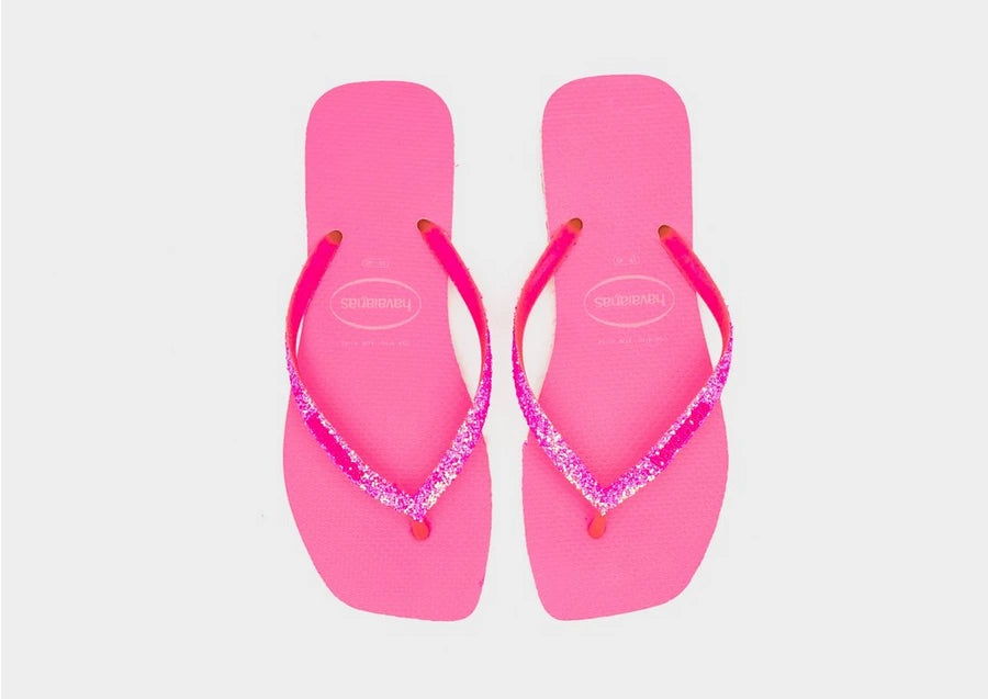INFRADITO HAVAIANAS SQUARE GLITTER NEON BEIGE PINK