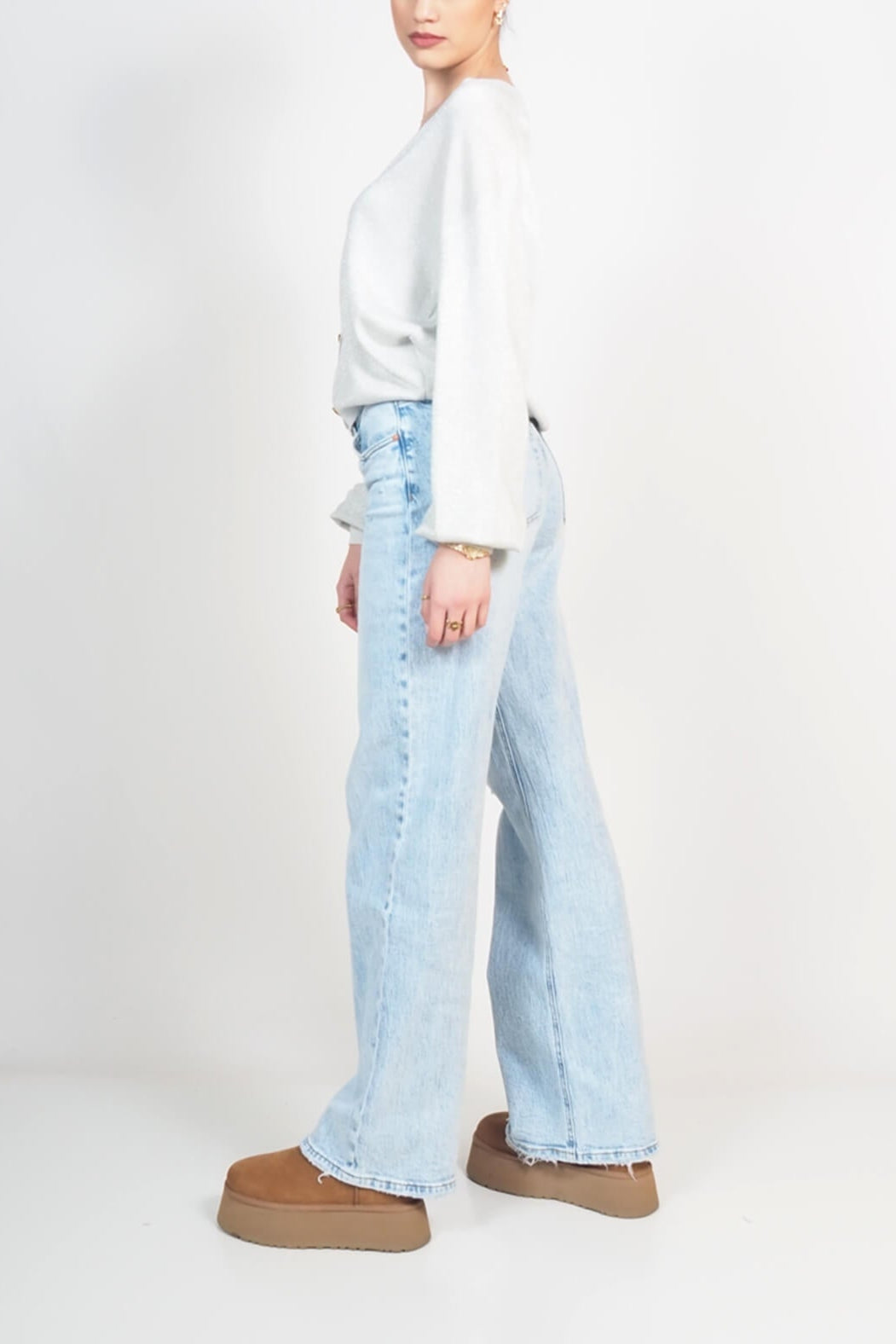 CARDIGAN SEM ANASTASIA SCOLLO V BOTTONATO IN LUREX OVER