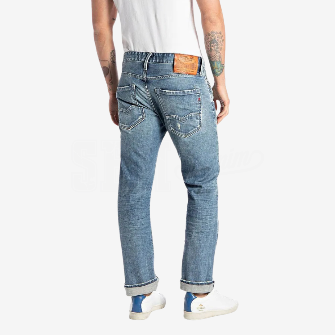 JEANS REPLAY WAITOM REGULAR FIT 12OZ CONFORT OLDWASH