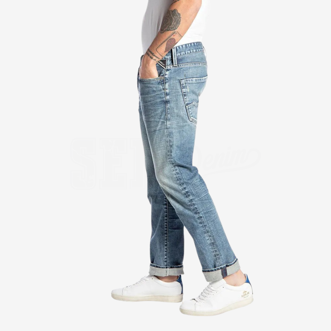 JEANS REPLAY WAITOM REGULAR FIT 12OZ CONFORT OLDWASH