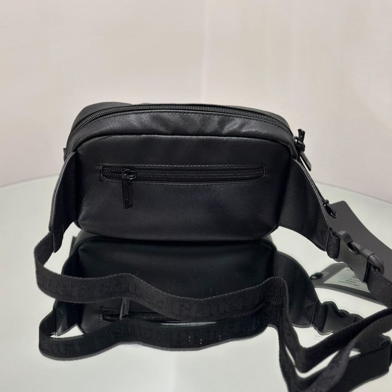 MARSUPIO BLAUER PELLE MARTELLATA VAGAN BOOM 13X22X6
