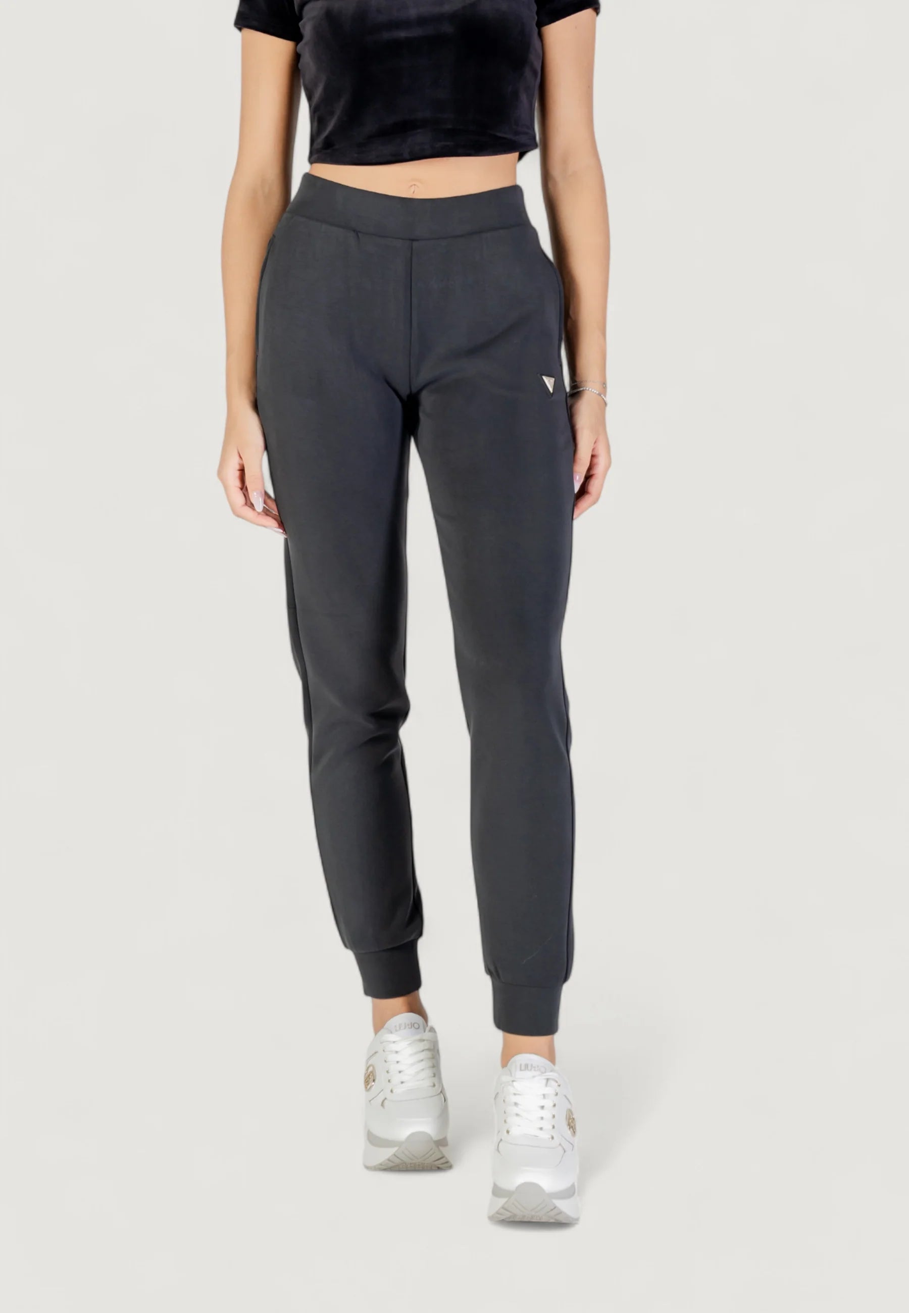 PANTALONE GUESS OLYMPE LONG CON POLSINO SUL FONDO