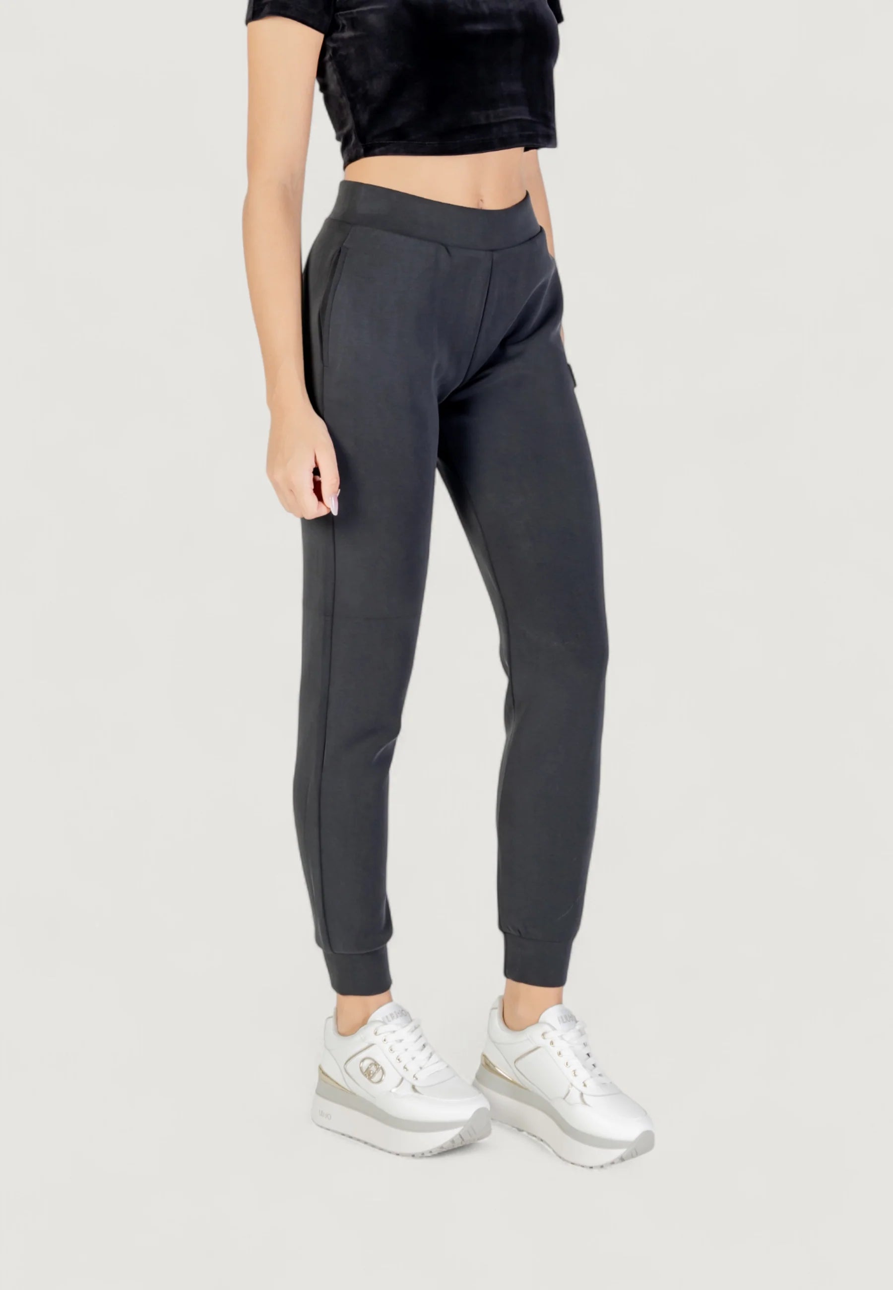 PANTALONE GUESS OLYMPE LONG CON POLSINO SUL FONDO