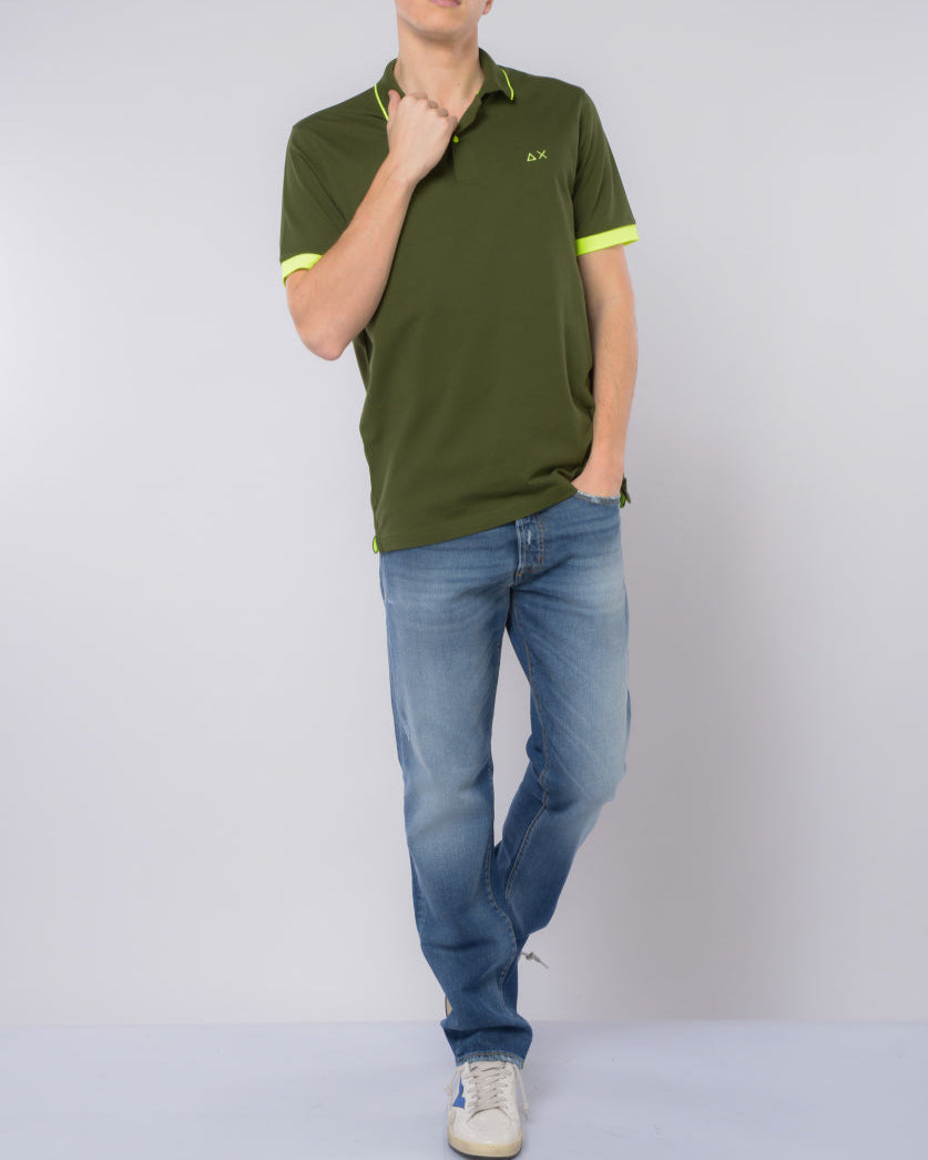 POLO SUN68 SMALL LOGO FLUO