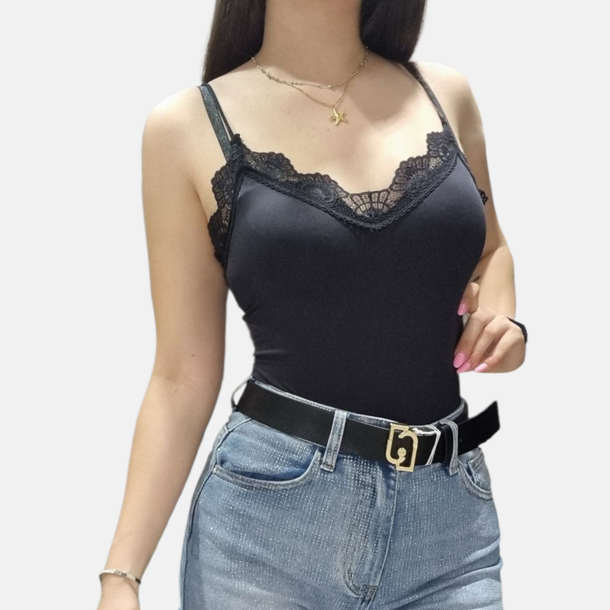 BODY CON SCOLLO IN PIZZO V