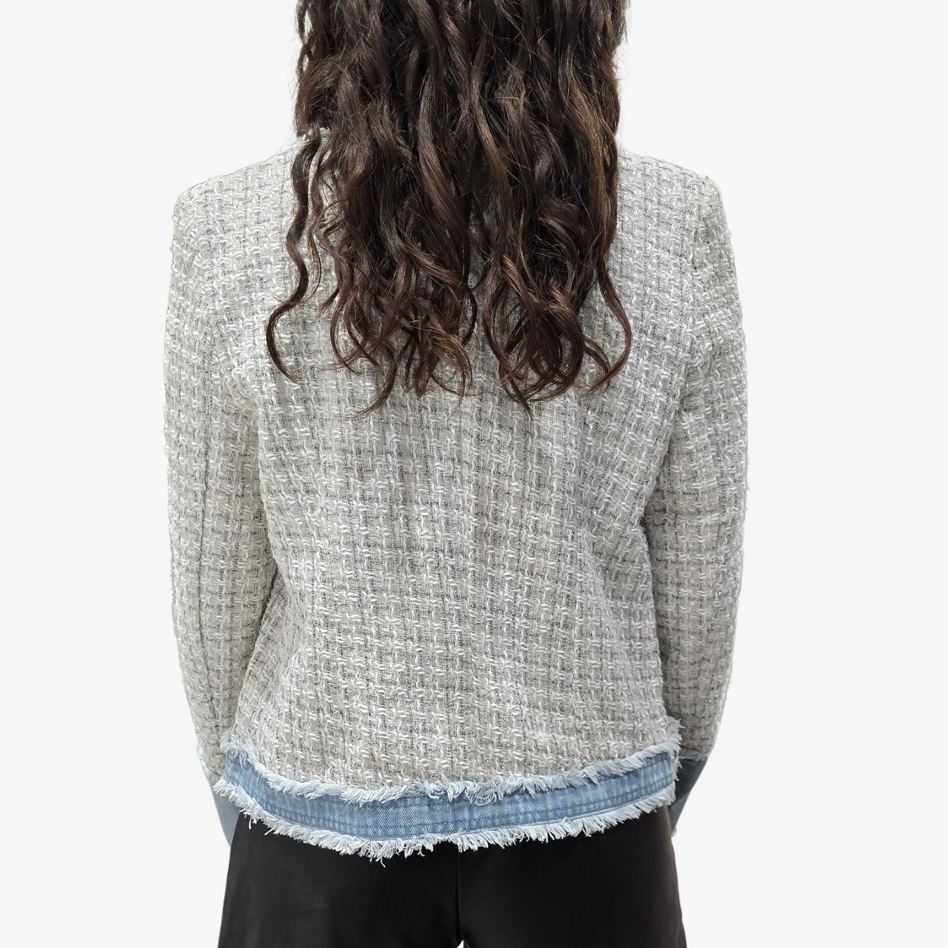 GIACCA SEM BRENDA CHANELLINA BOUCLÈ EFFETTO FRANGIATO LUREX