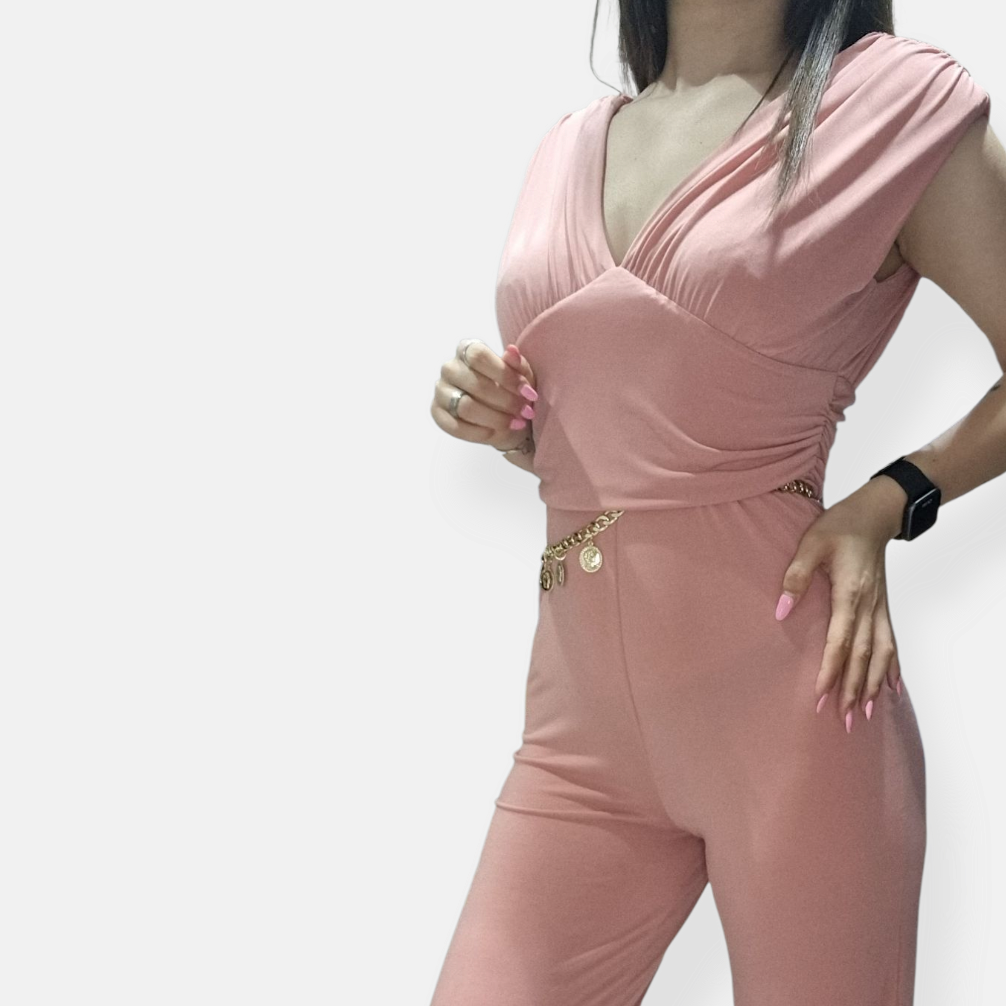 TUTA JUMPSUIT SPALLINE IMBOTTITE SCOLLO V