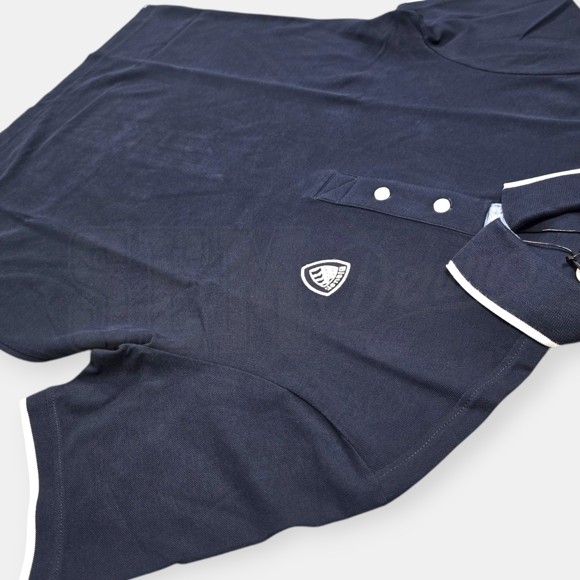 POLO BLAUER DAMON MC COLLO CONTRASTO