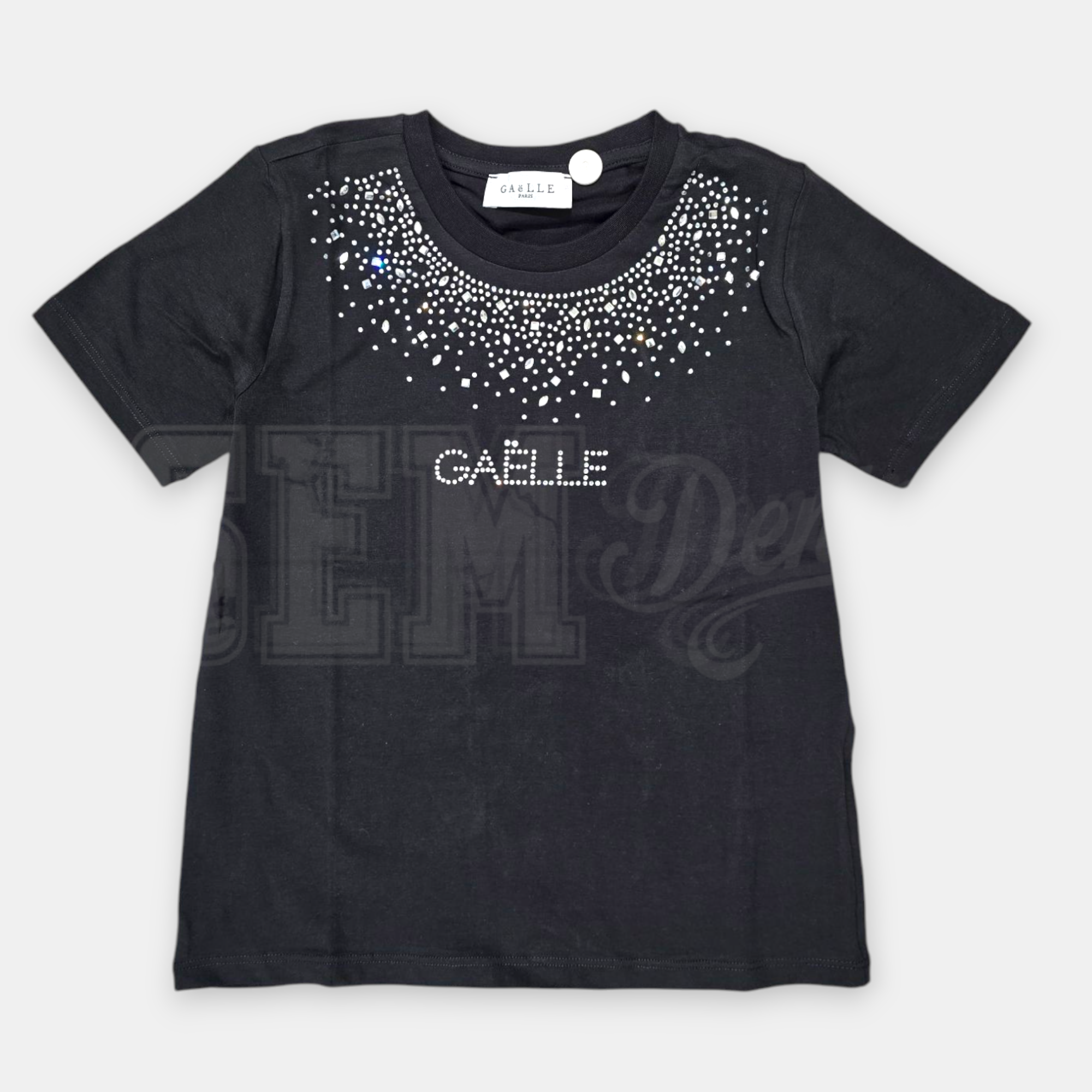 TSHIRT GAELLE STRASS PLUS COLLO