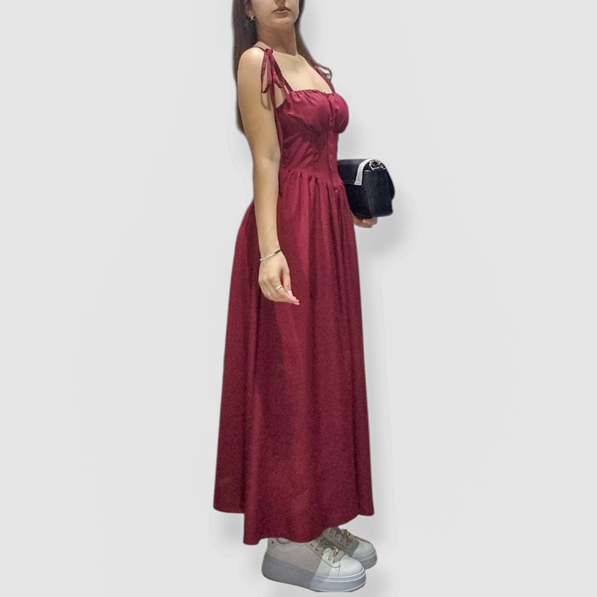 ABITO CORSETTO CON COPPE E GONNA LARGA