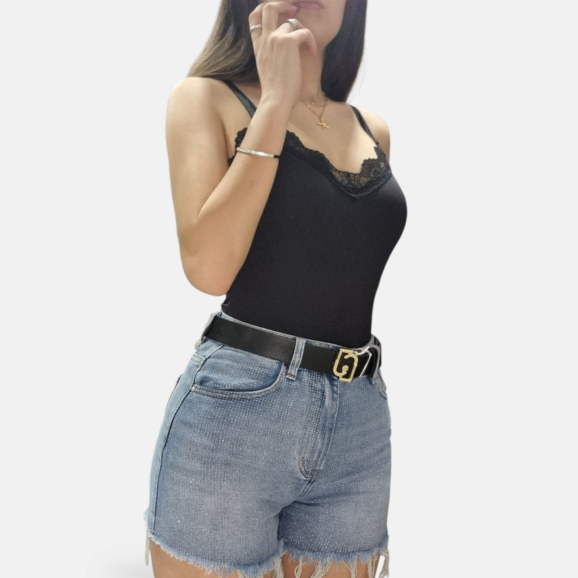 BODY CON SCOLLO IN PIZZO V