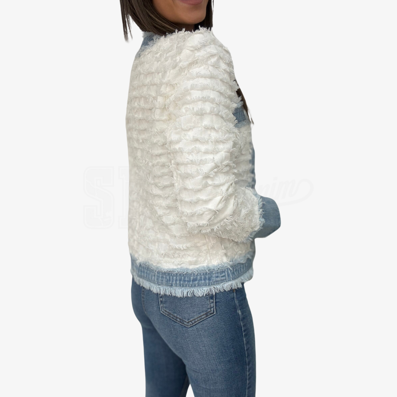 GIACCA SEM BRENDA CHANELLINA BOUCLÈ EFFETTO FRANGIATO