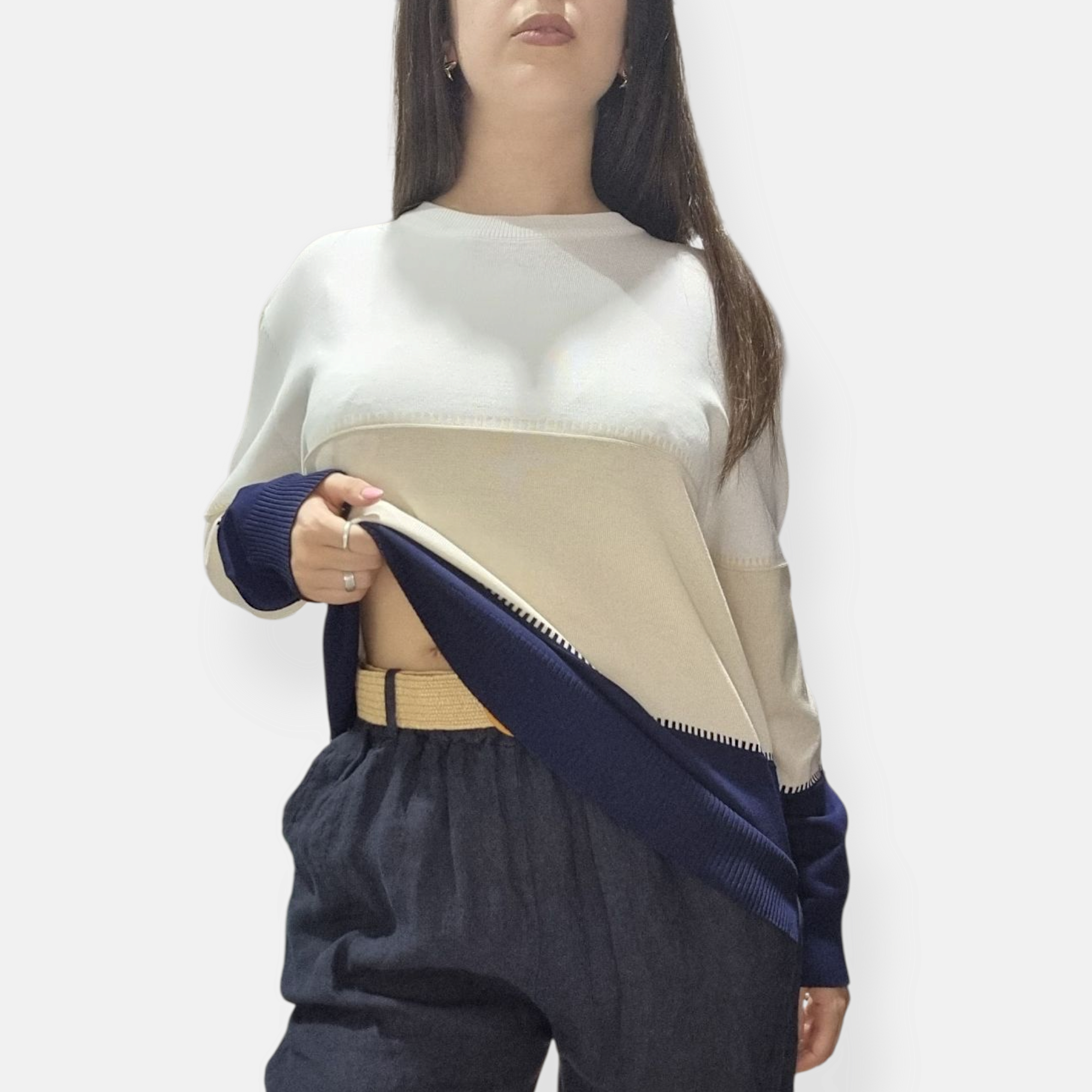 MAGLIA SEM ADELAIDE OVERSIZE TRICOLOR