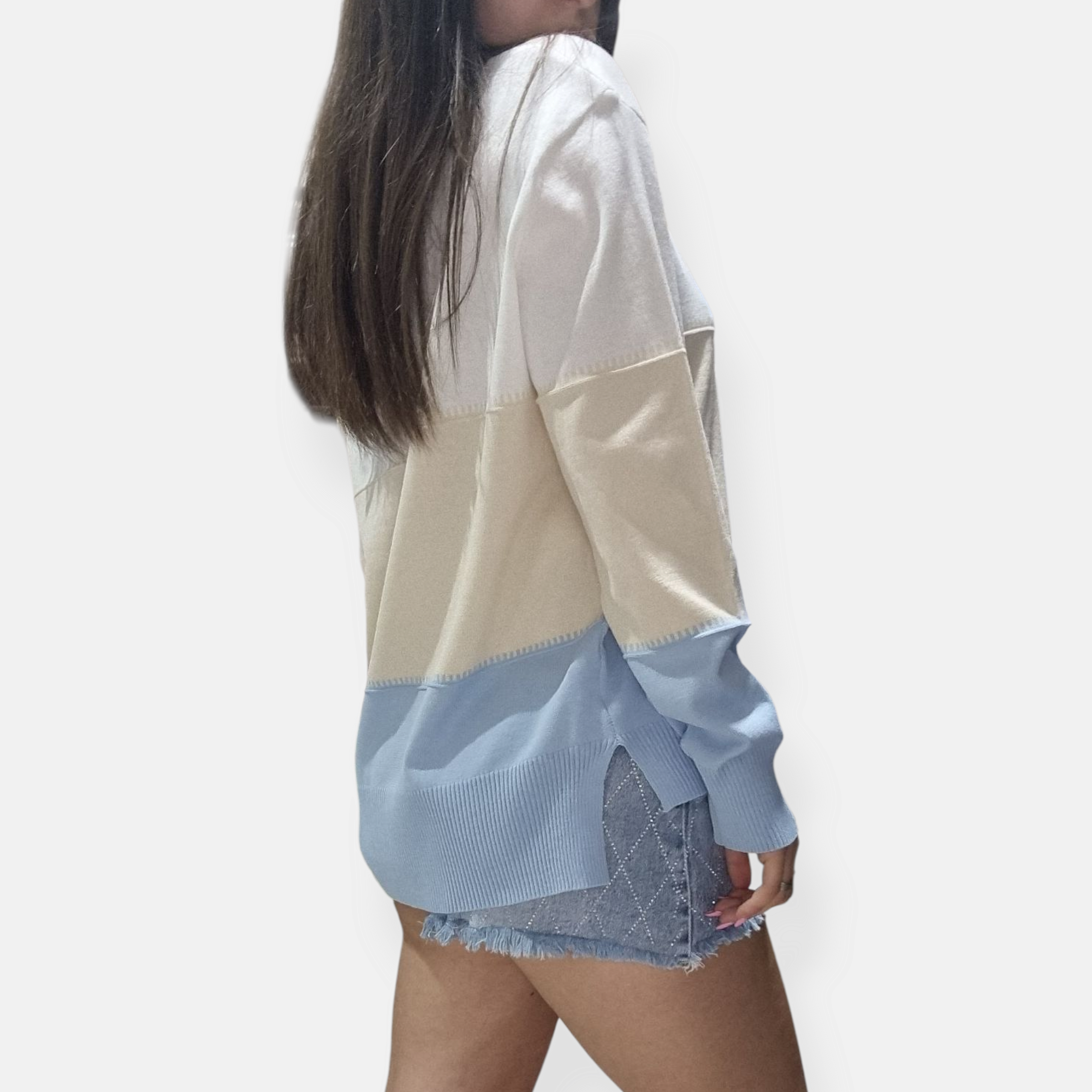 MAGLIA SEM ADELAIDE OVERSIZE TRICOLOR