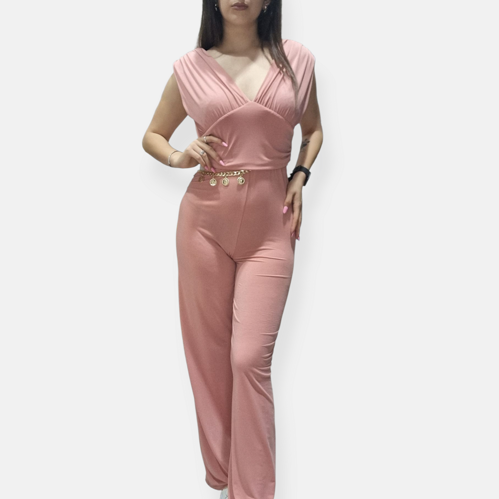 TUTA JUMPSUIT SPALLINE IMBOTTITE SCOLLO V