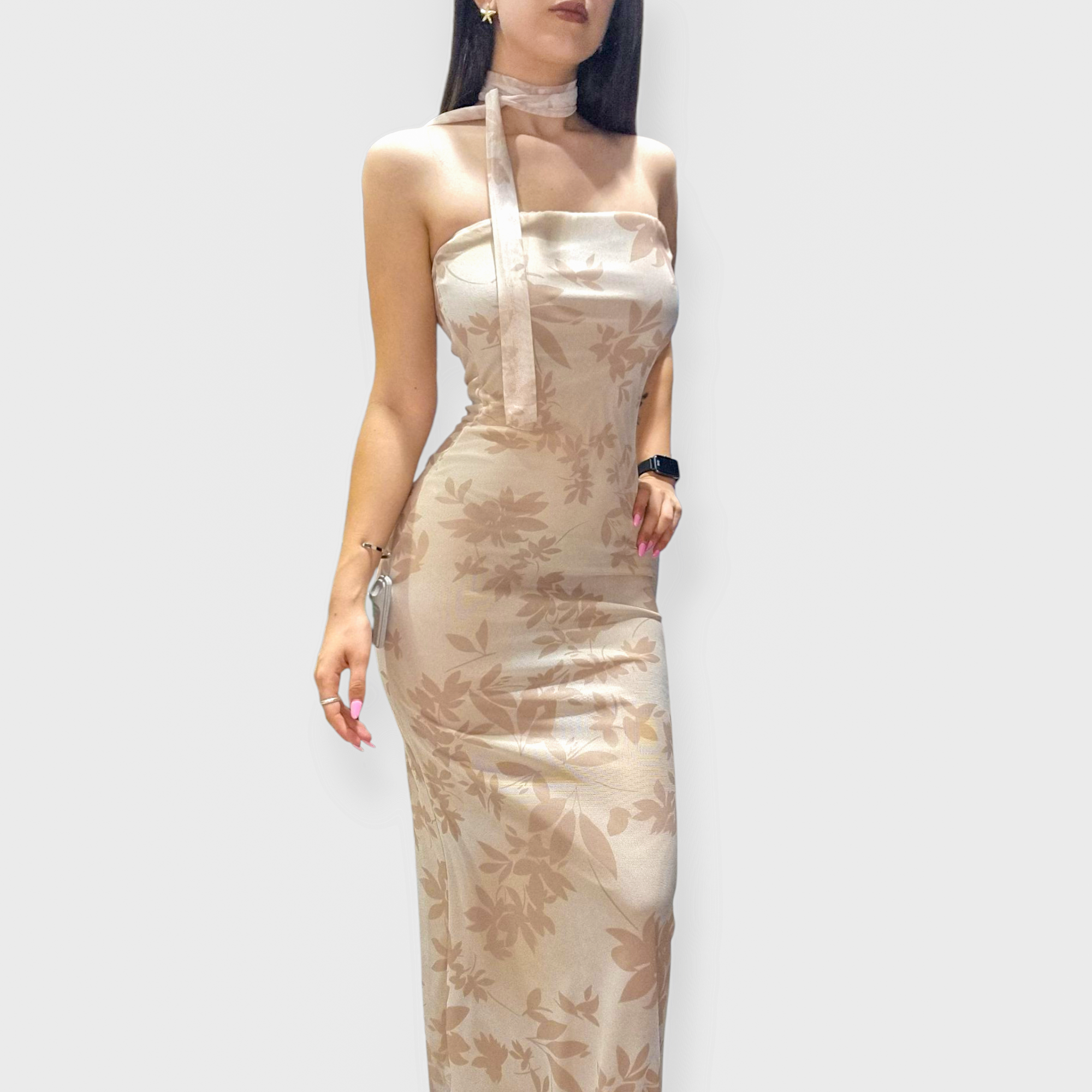 ABITO FASCIA VELO TULLE FASCIA VELATO COMBO IN FANTASIA