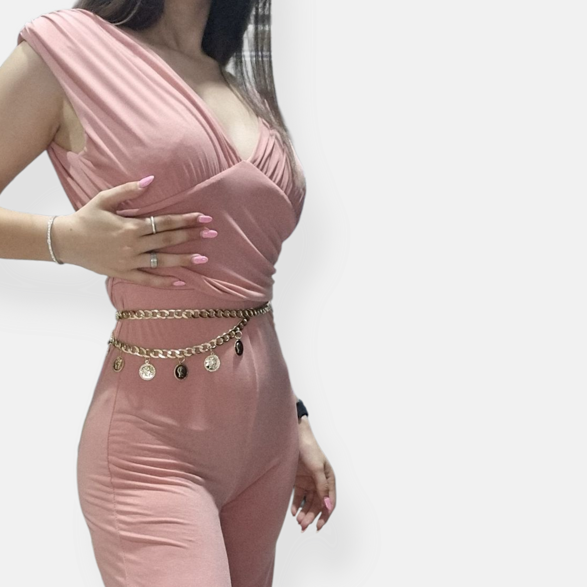 TUTA JUMPSUIT SPALLINE IMBOTTITE SCOLLO V