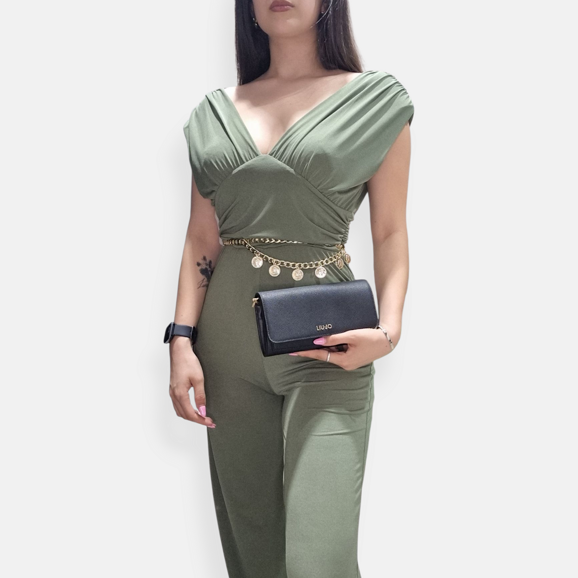 TUTA JUMPSUIT SPALLINE IMBOTTITE SCOLLO V