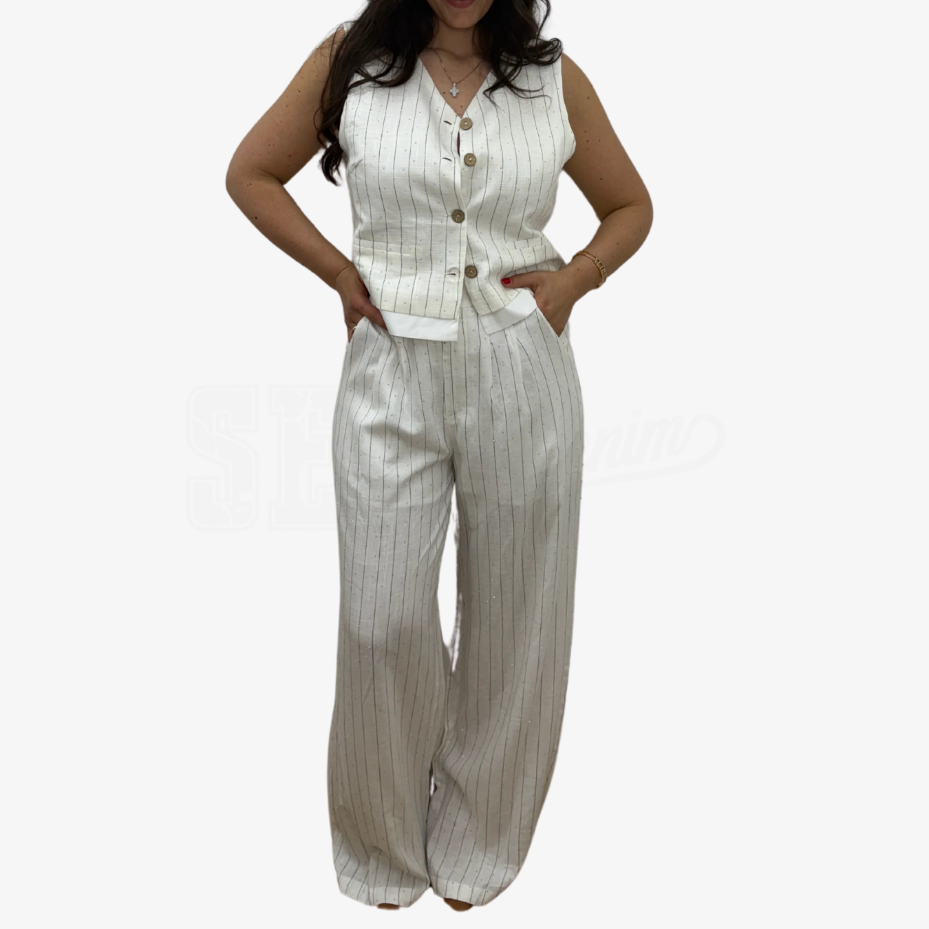 COORDINATO GILET SEM ADELAIDE GESSATO STRASSATO