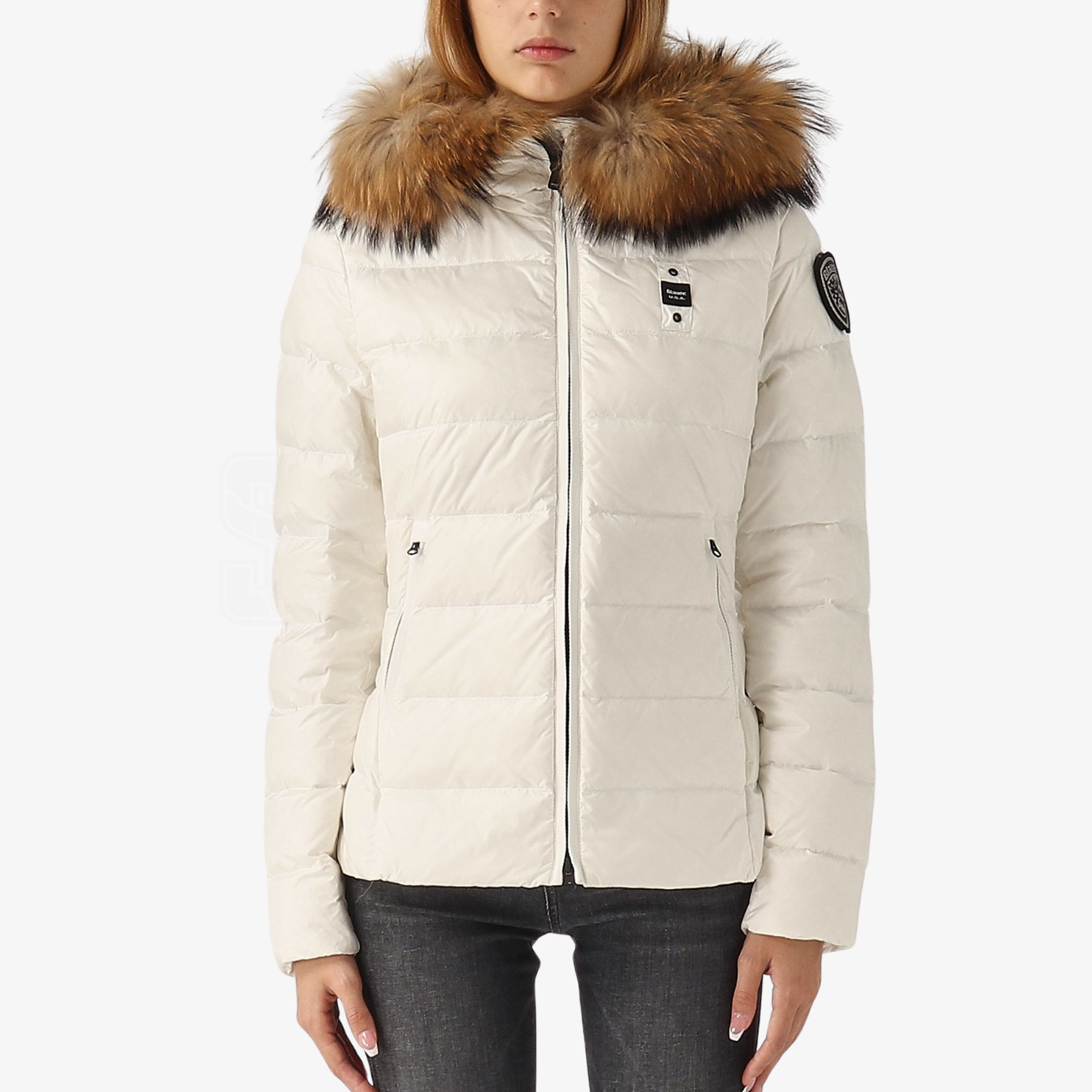 PIUMINO BLAUER ARCADIA TRAMA DRITTO CON PELO INT. PIUMA