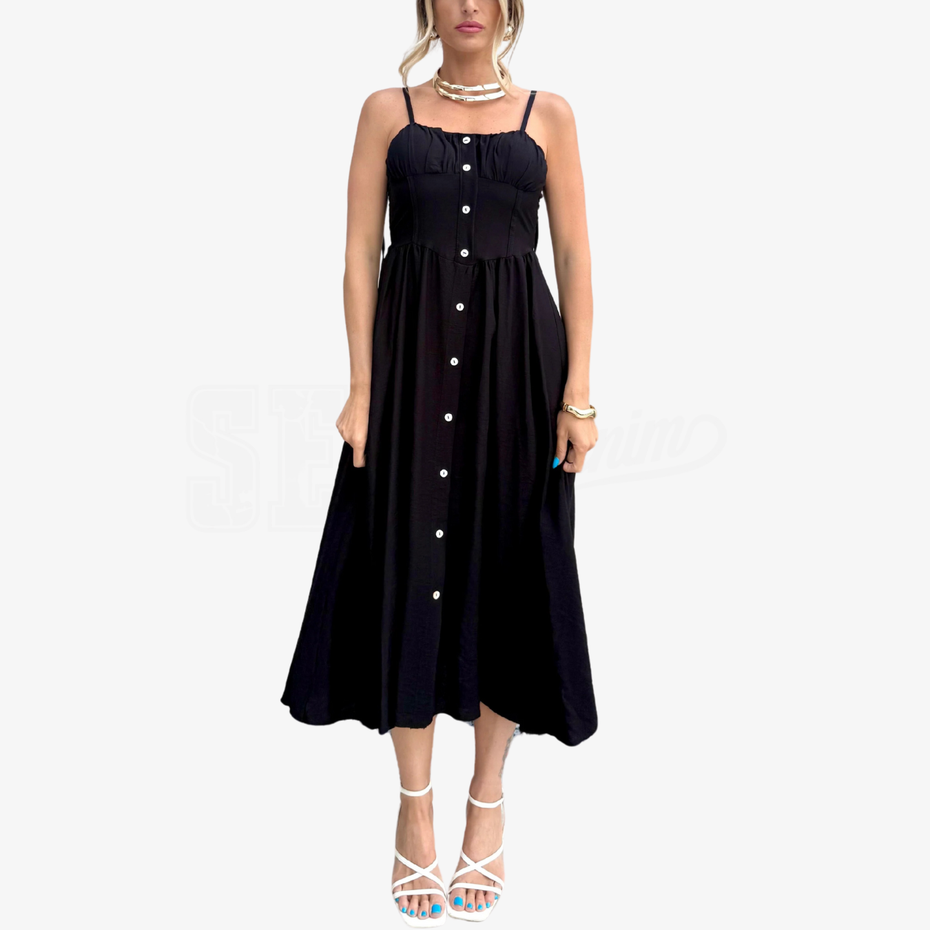 ABITO CORSETTO CON COPPE E GONNA LARGA