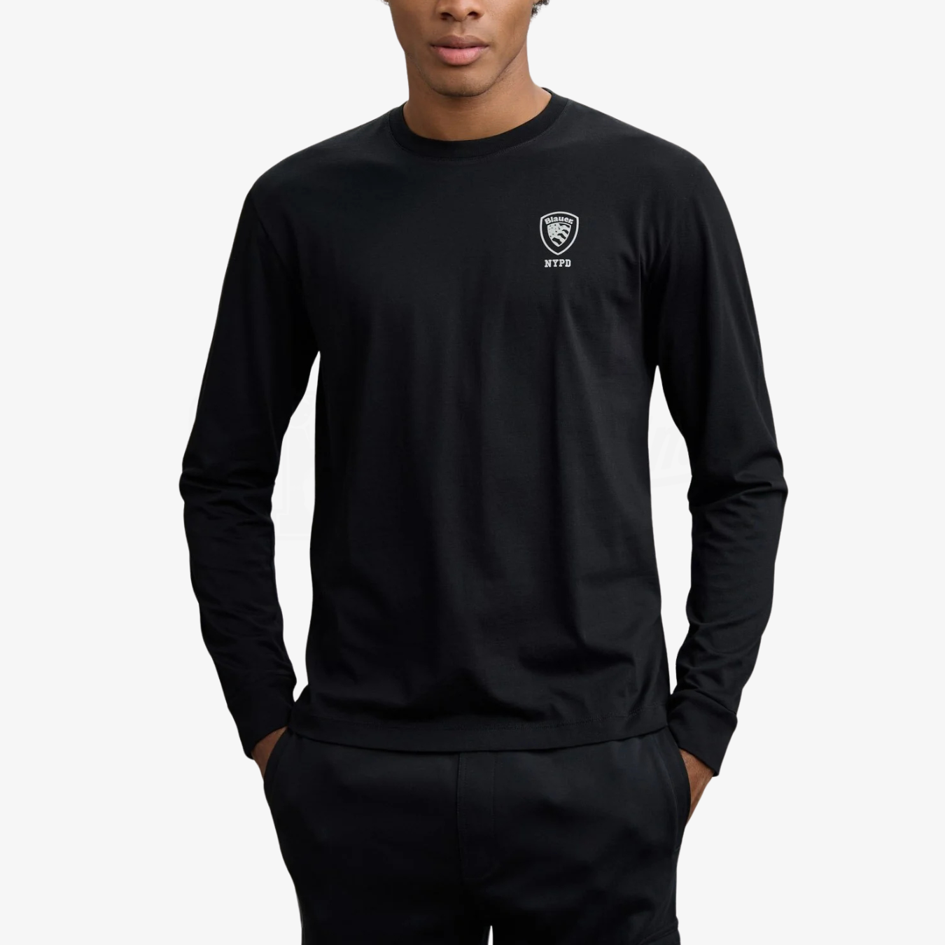 MAGLIA BLAUER MALCOM MAN. LUNGA GIROCOLLO MINILOGO