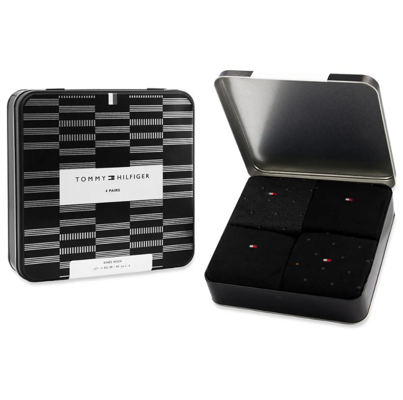 CALZE TOMMY HILFIGER GIFTBOX 4 PAIA LUNGHE