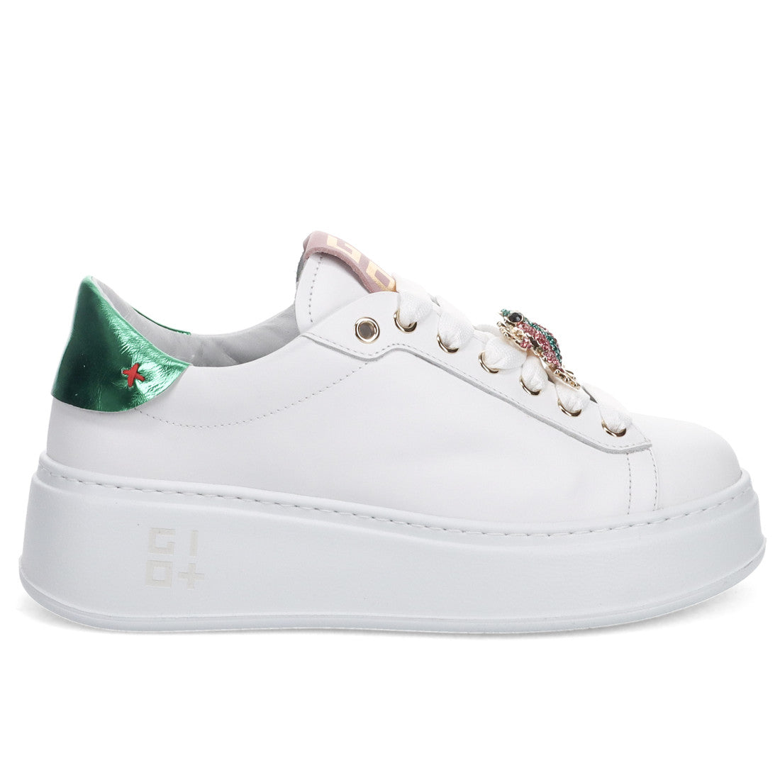 SNEAKERS PIA GIOPIU' WHITE GREEN ROSA RANOCCHIA