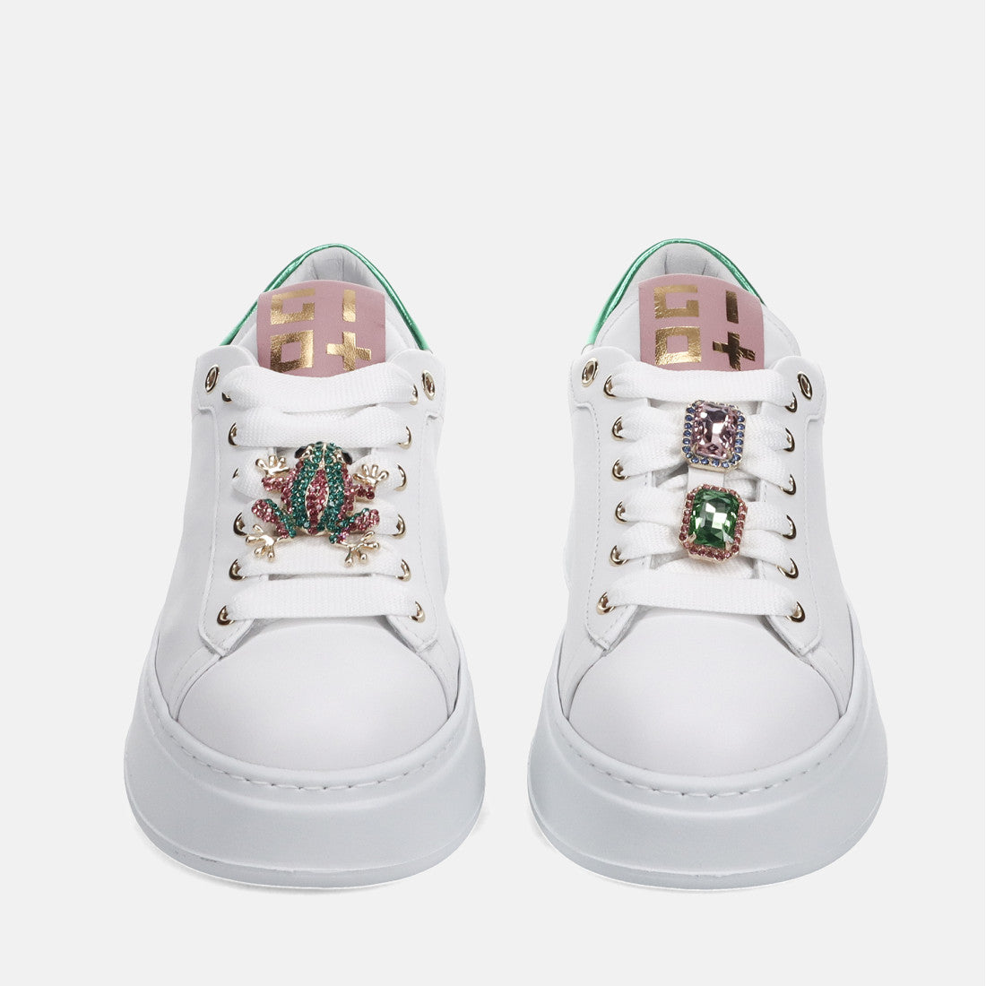 SNEAKERS PIA GIOPIU' WHITE GREEN ROSA RANOCCHIA