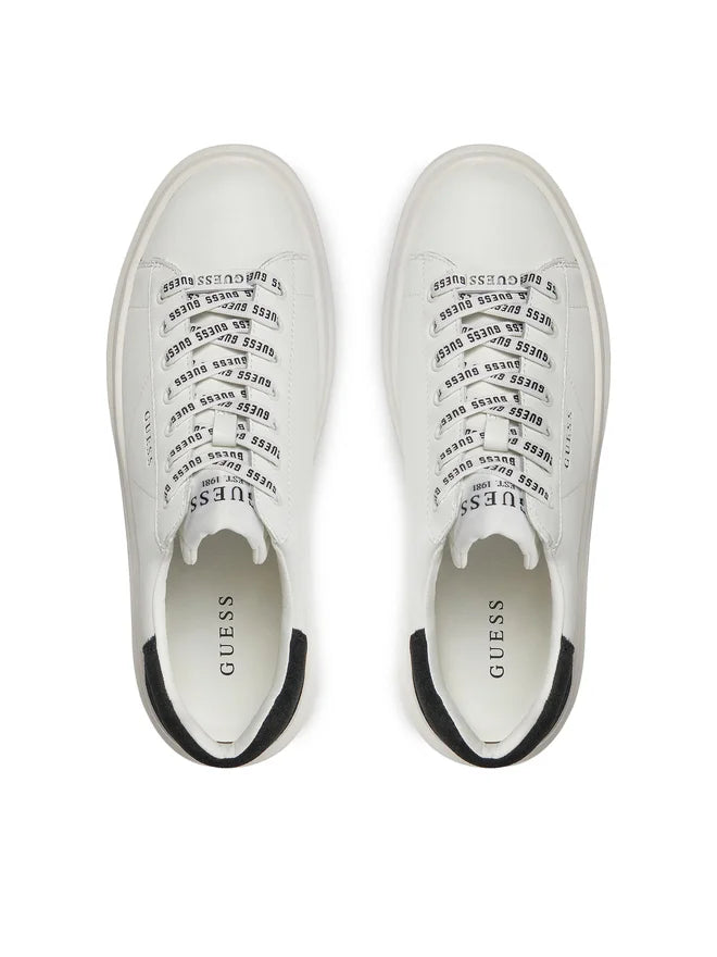 SCARPE GUESS ELBA FONDO MQ WHITE BLACK