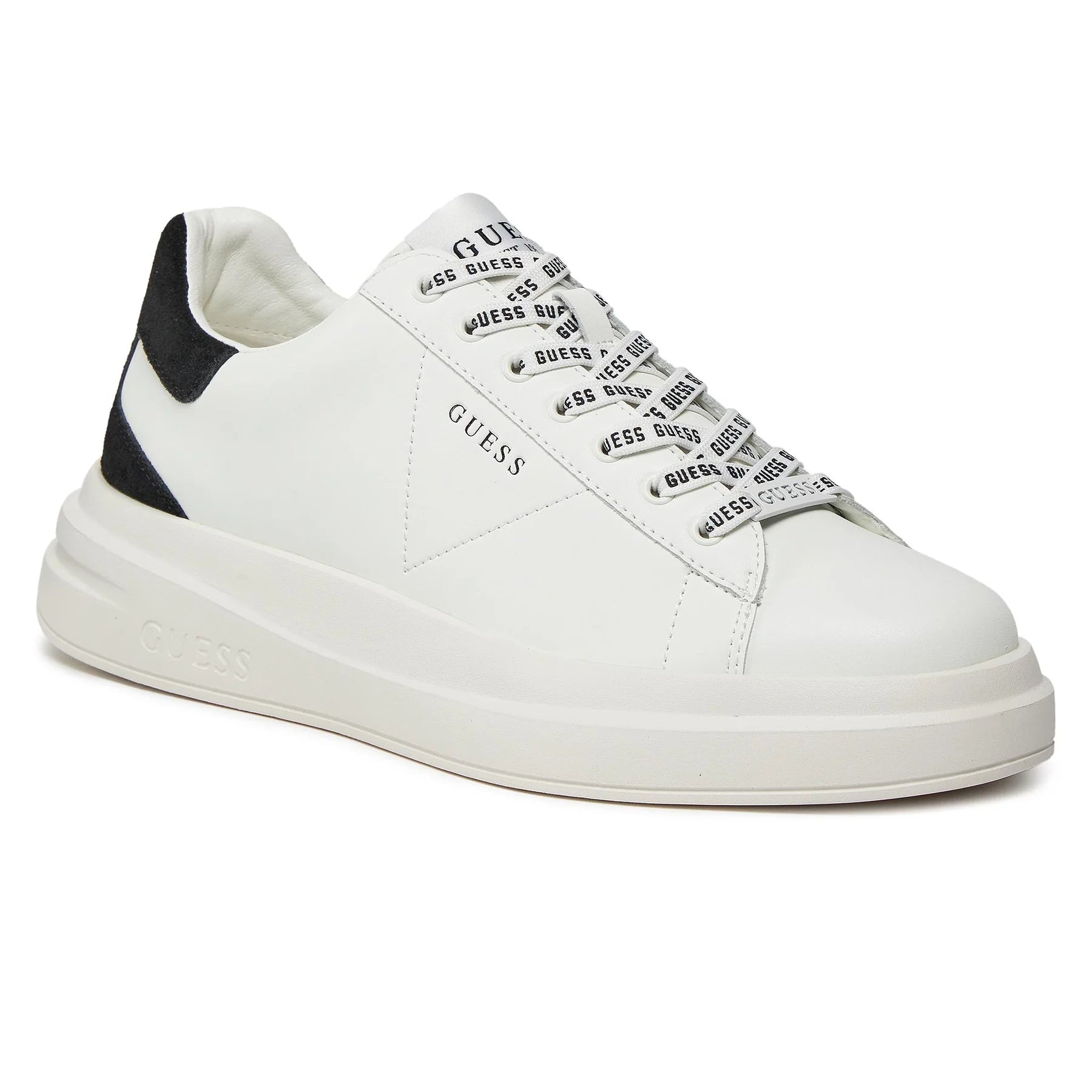 SCARPE GUESS ELBA FONDO MQ WHITE BLACK