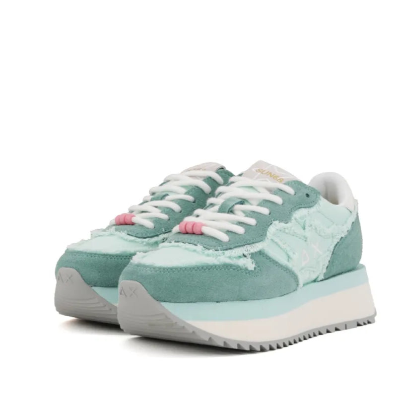 SCARPE SUN68 W BIG STARGIRL CANVAS ACQUA