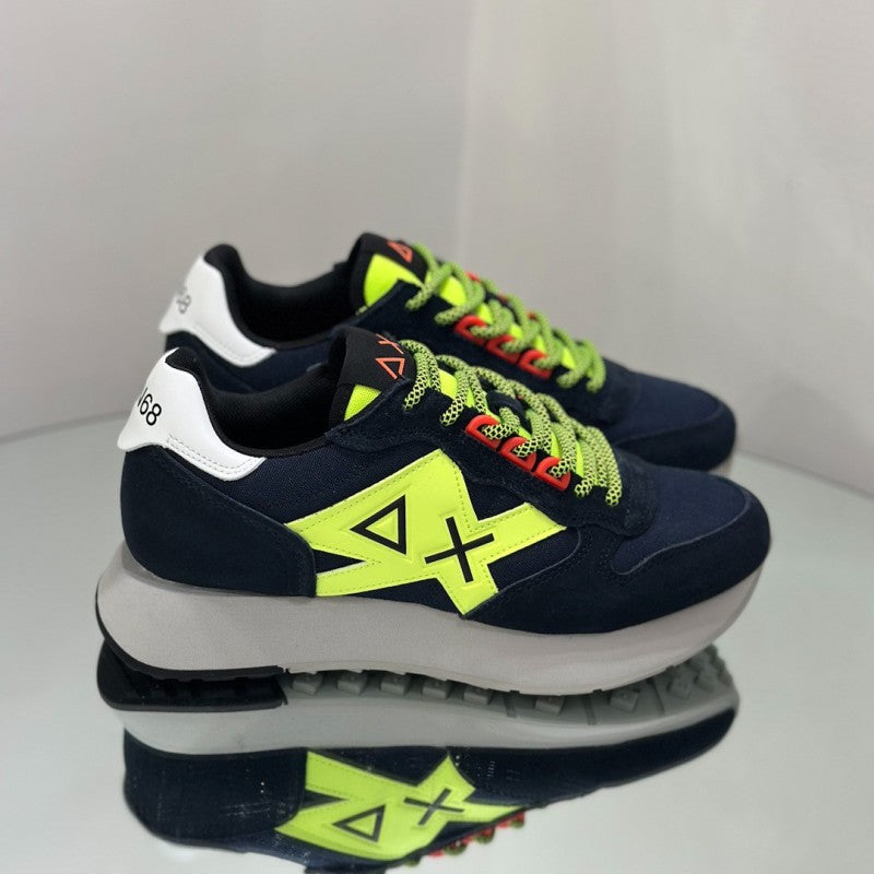 SCARPE SUN68 JAKI FLUO BLU NAVY