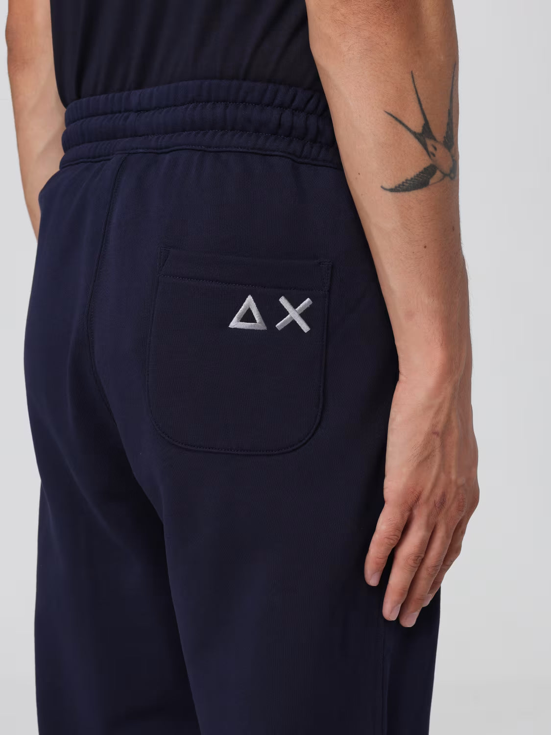 JOGGER SUN68 PANTALONE LOGO BASIC IN FELPA FLEECE