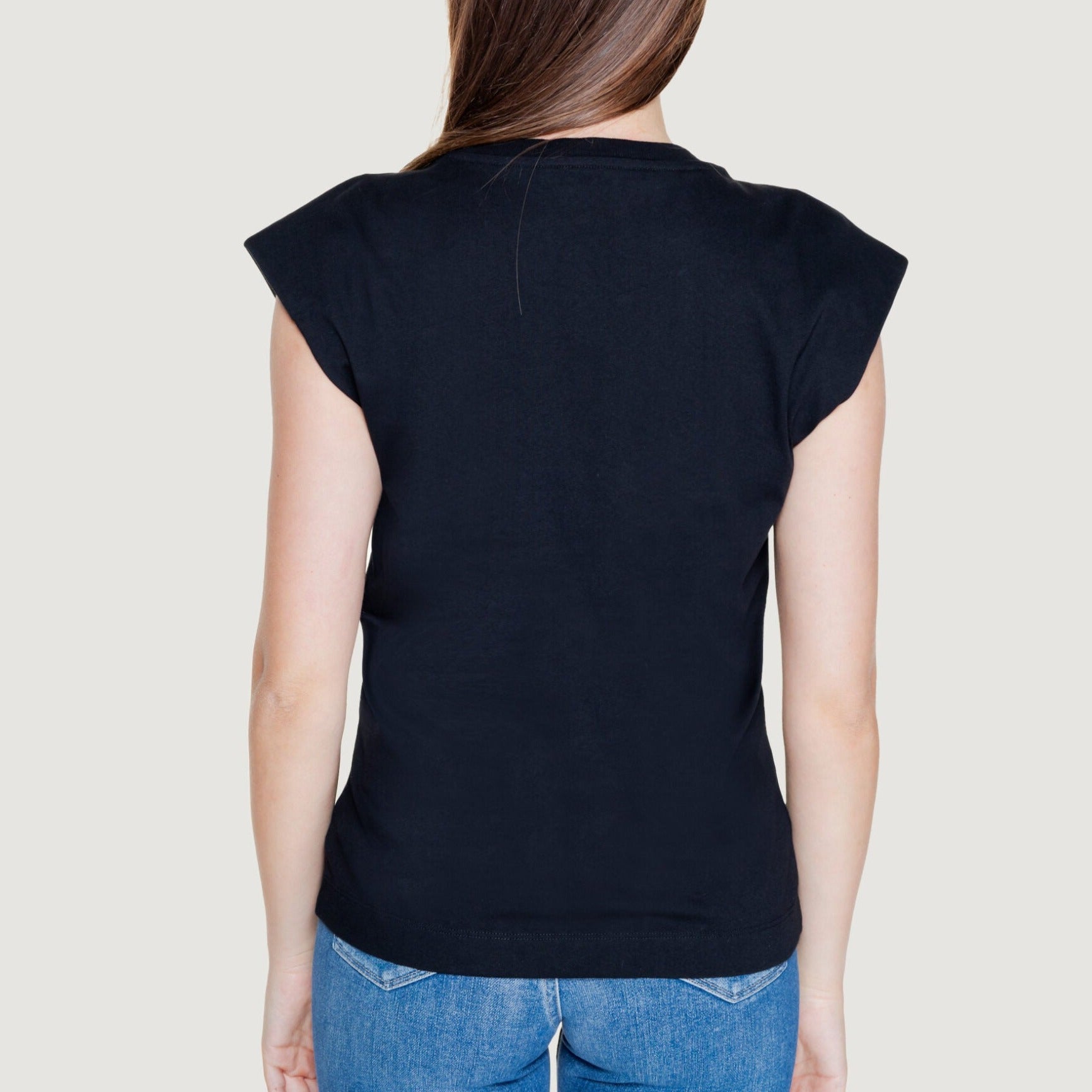 TSHIRT GUESS CRYSTAL MC CATENINA GOLD LOGO