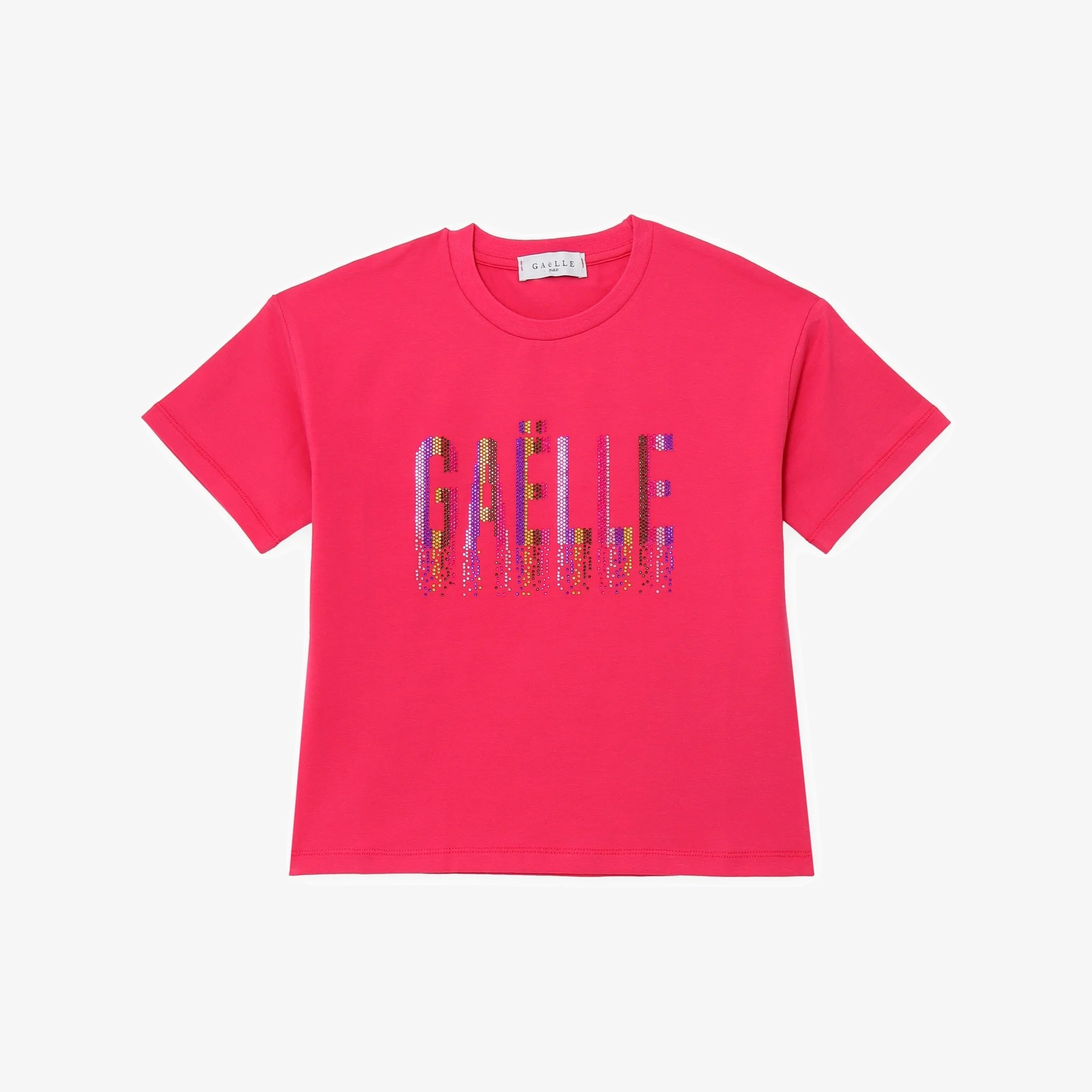 TSHIRT GAELLE PARIS CROP MC LOGO ALLUNGATO