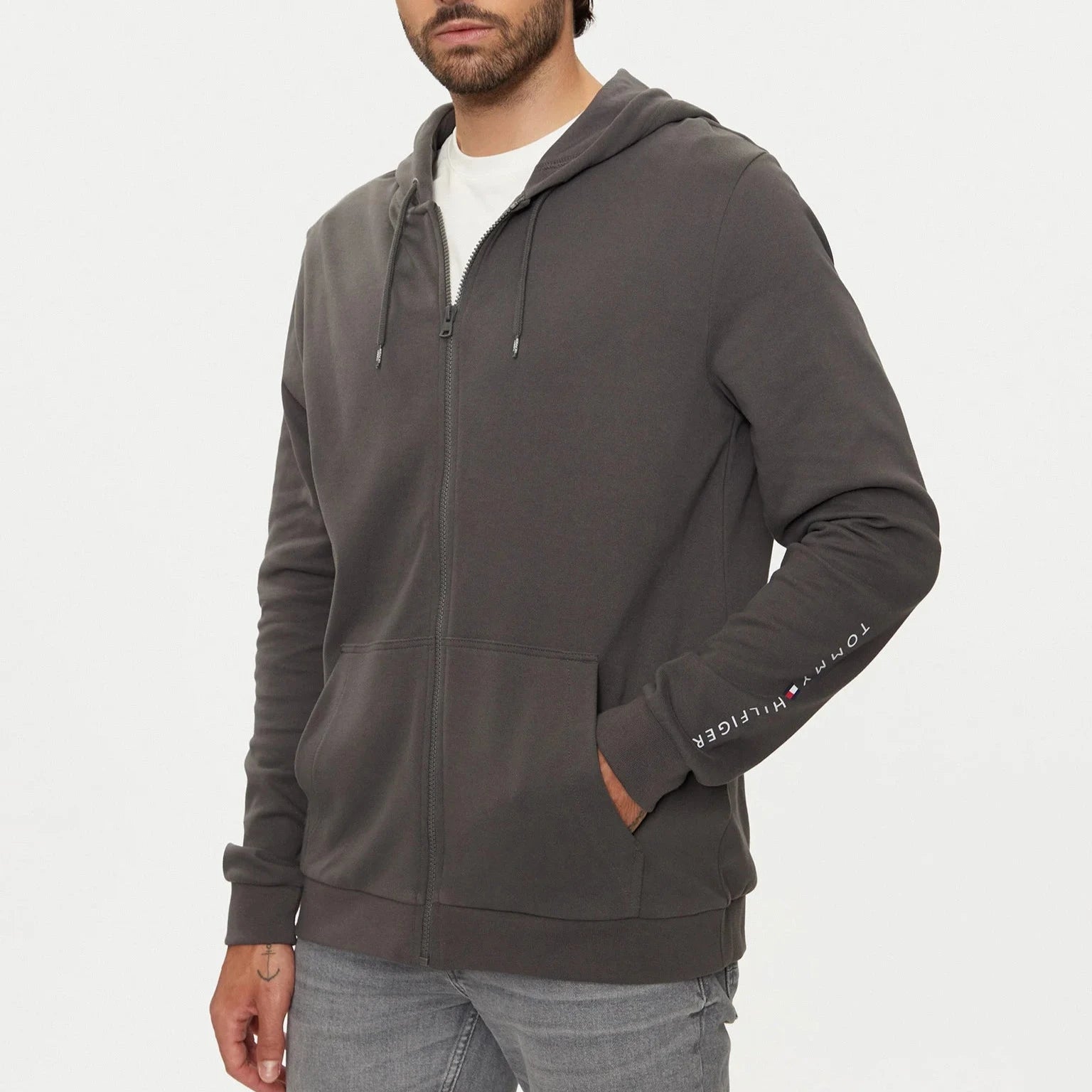FELPA TOMMY HILFIGER FULLZIP CAPPUCCIO