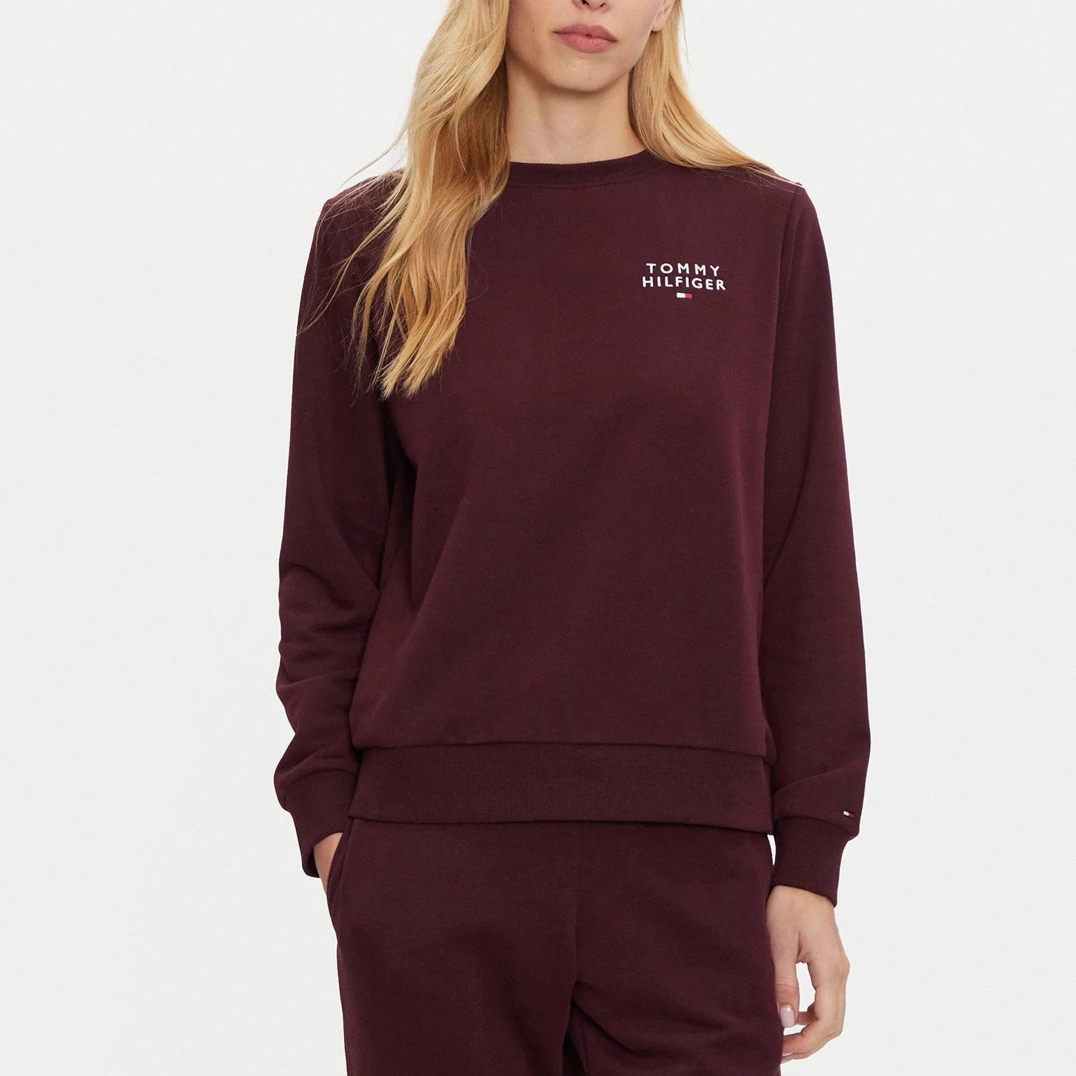 FELPA TOMMY HILFIGER GIROCOLLO ML BOXLOGO