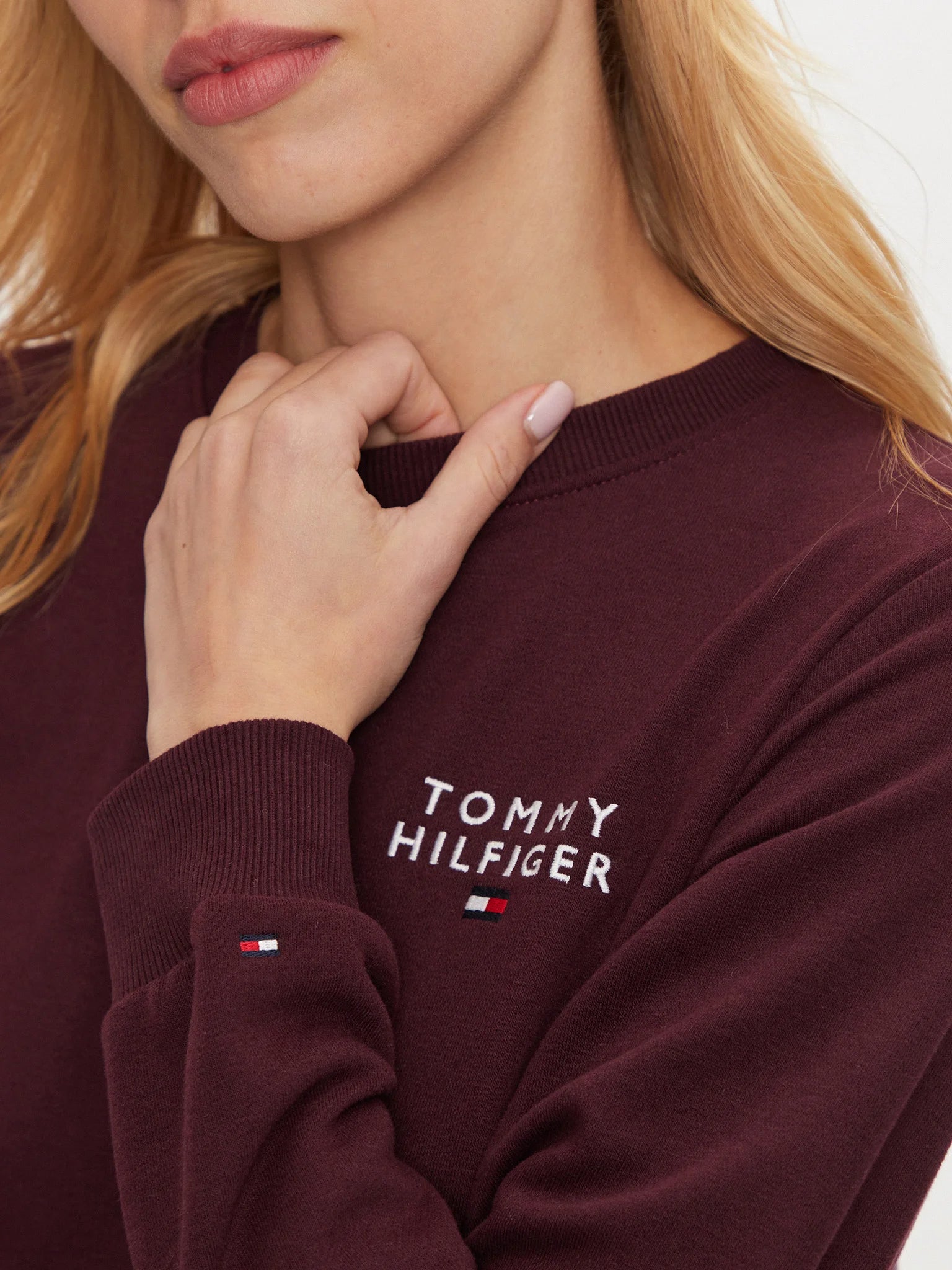FELPA TOMMY HILFIGER GIROCOLLO ML BOXLOGO