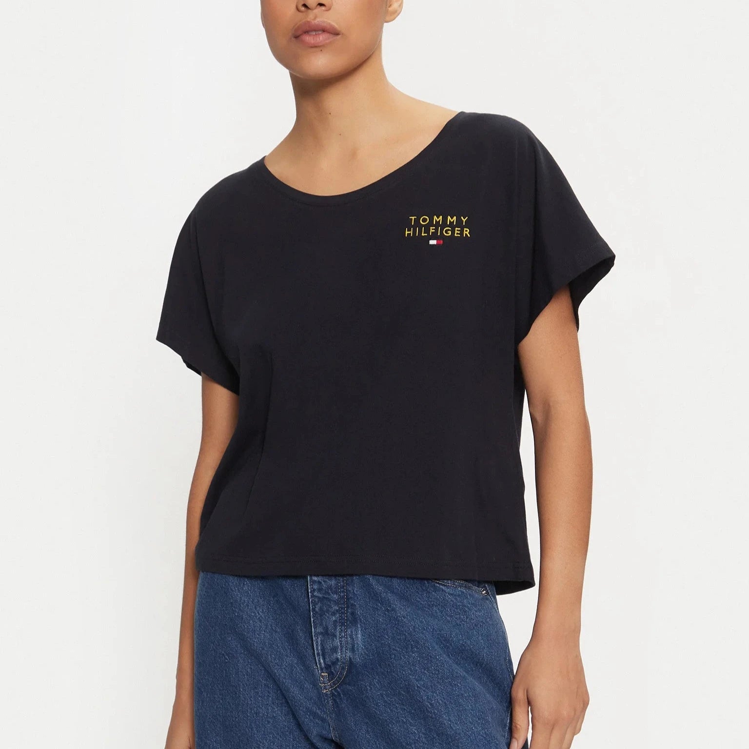 TSHIRT TOMMY HILFIGER MC GOLD EMBROIDERY