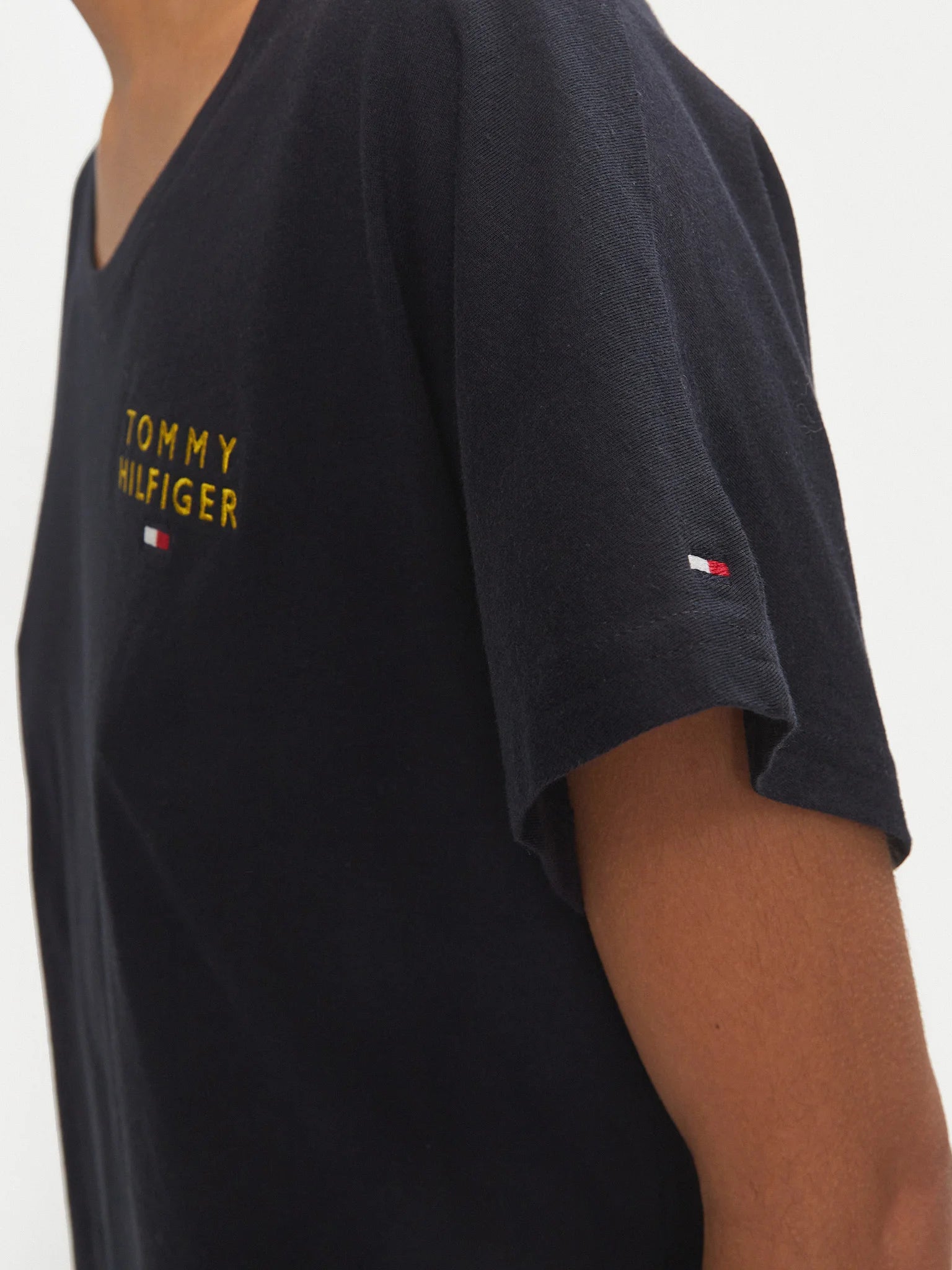 TSHIRT TOMMY HILFIGER MC GOLD EMBROIDERY