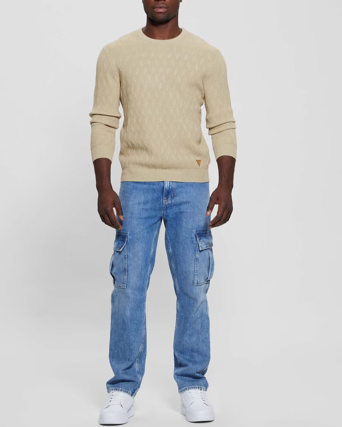 MAGLIA GUESS DELROY ML STITCHED