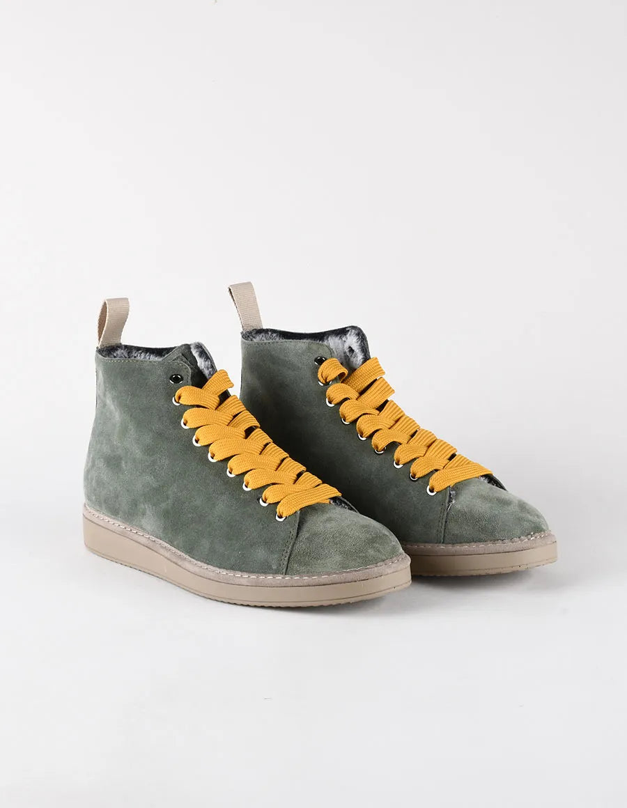 SCARPE PANCHIC POLACCHINO P001 SUEDE CON PELO MILITARE