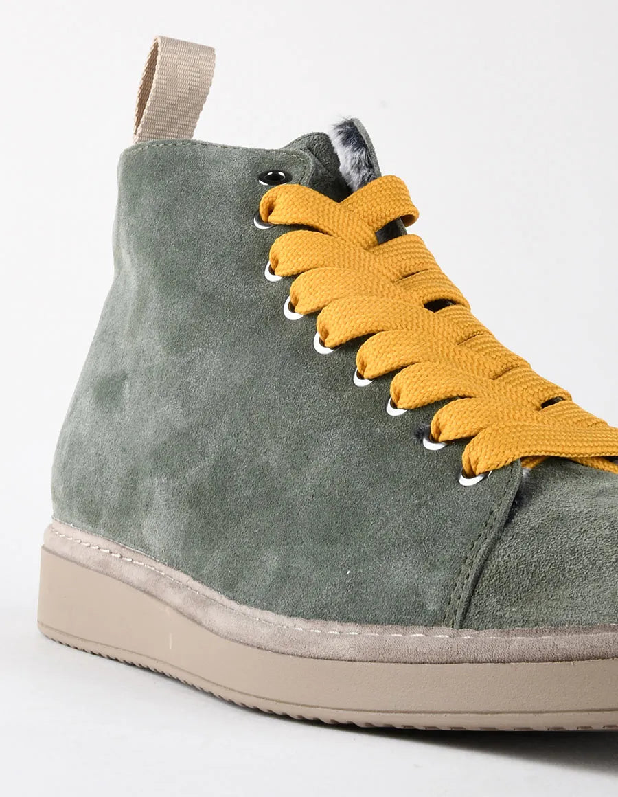 SCARPE PANCHIC POLACCHINO P001 SUEDE CON PELO MILITARE
