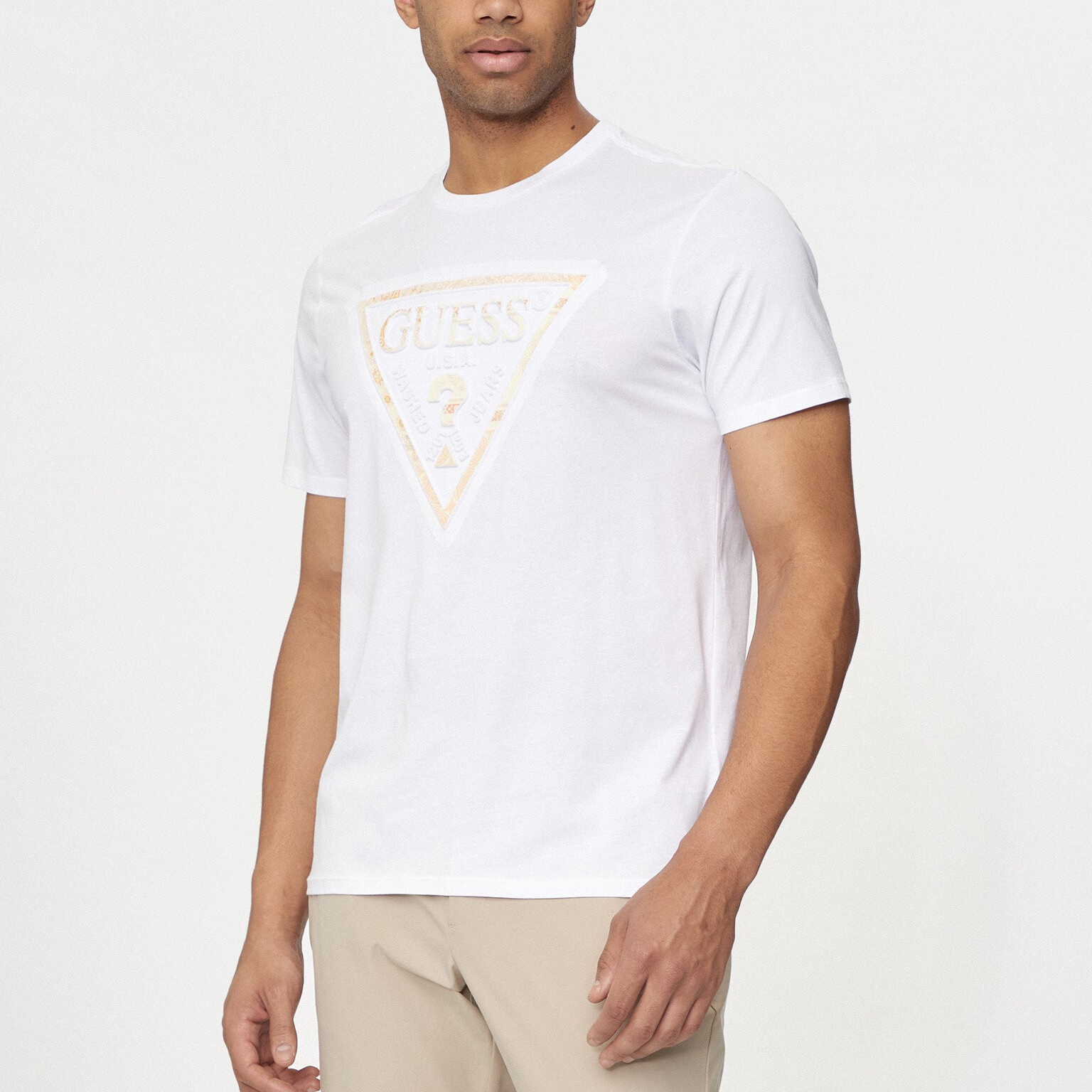 TSHIRT GUESS PATCHWORK EMBOSSED LOGO