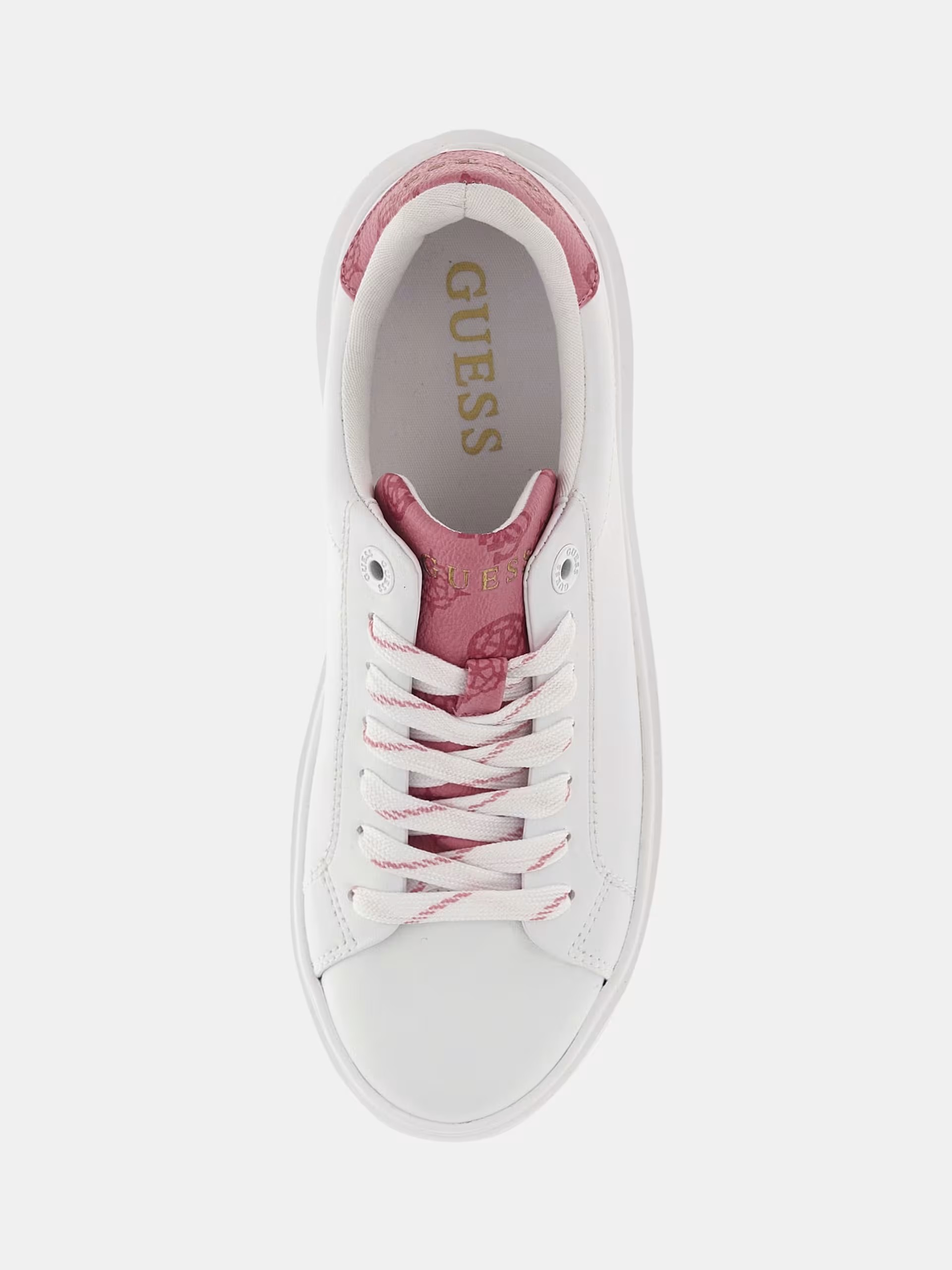 SCARPE GUESS DENESA4 FONDO CASSETTA LOGO BIANCO ROSA