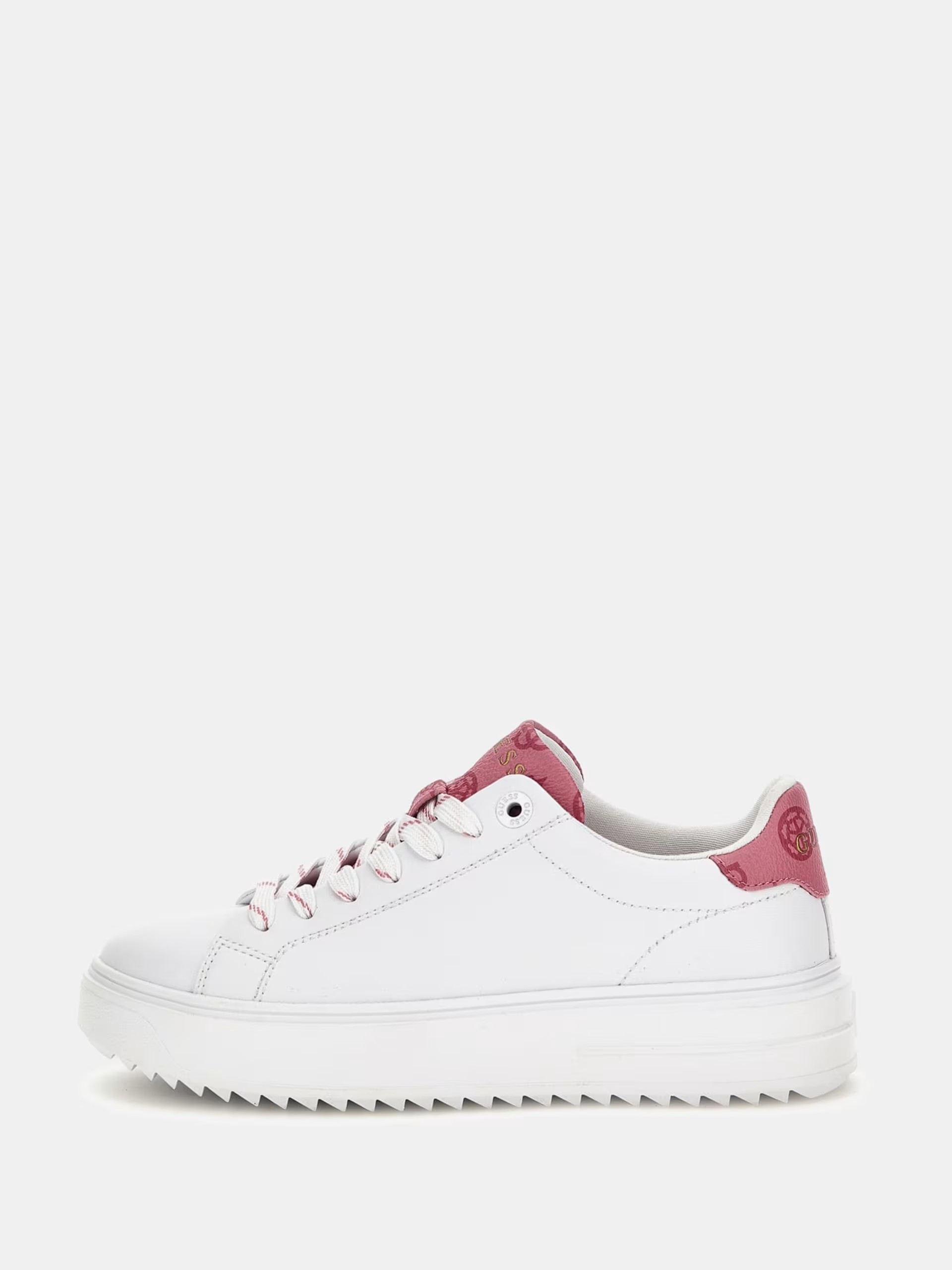 SCARPE GUESS DENESA4 FONDO CASSETTA LOGO BIANCO ROSA